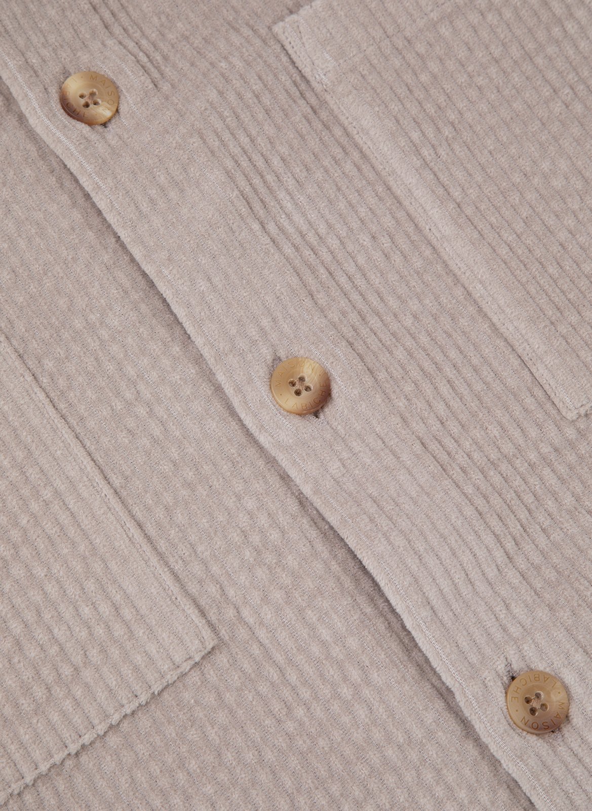 Surchemise Monge en velours côtelé de coton MAISON LABICHE Gris