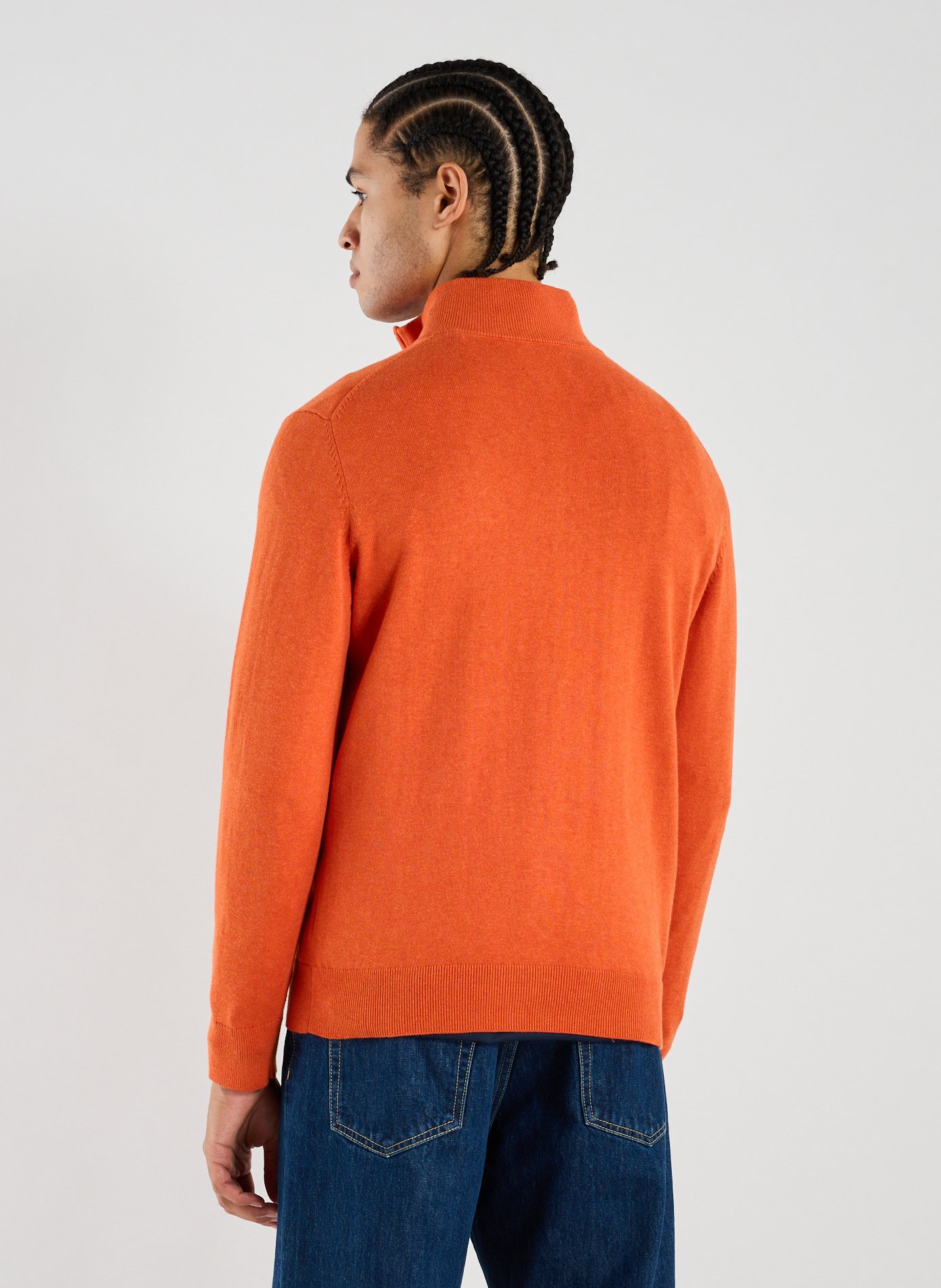 Pull à col zippé GANT Orange