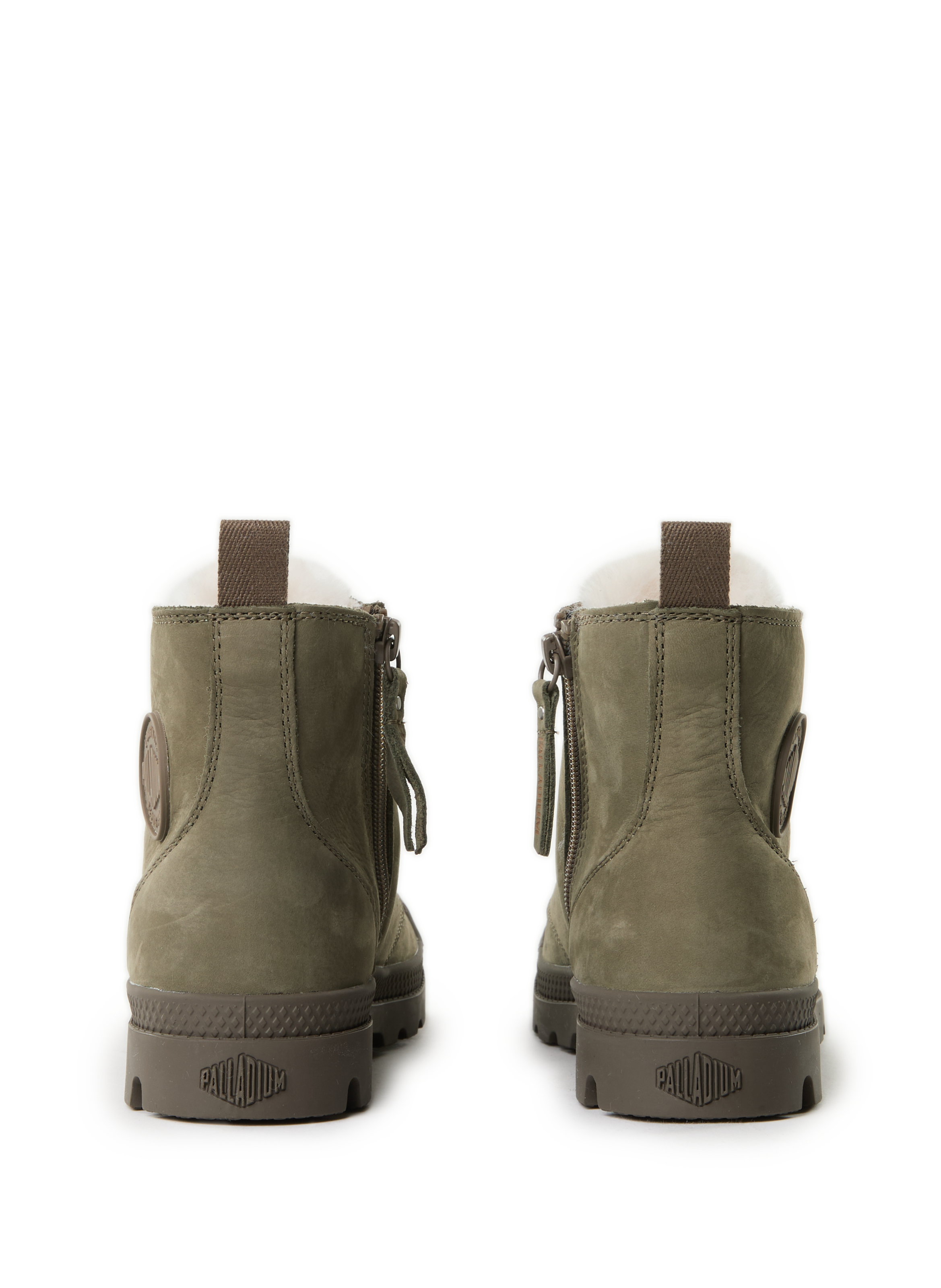Lined leather boots PALLADIUM Khaki