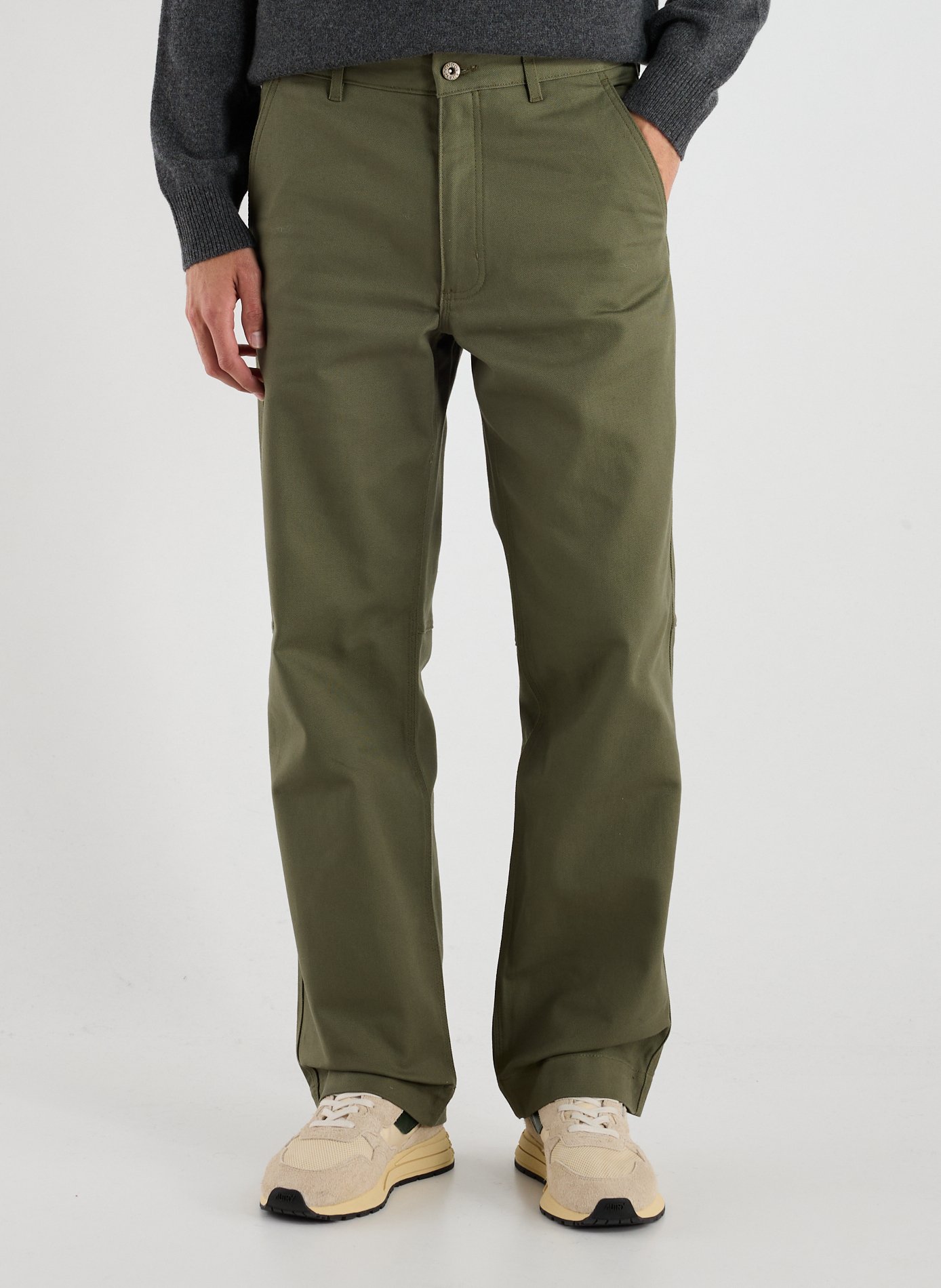 HUGO BLUE Pantalon droit en coton Kaki