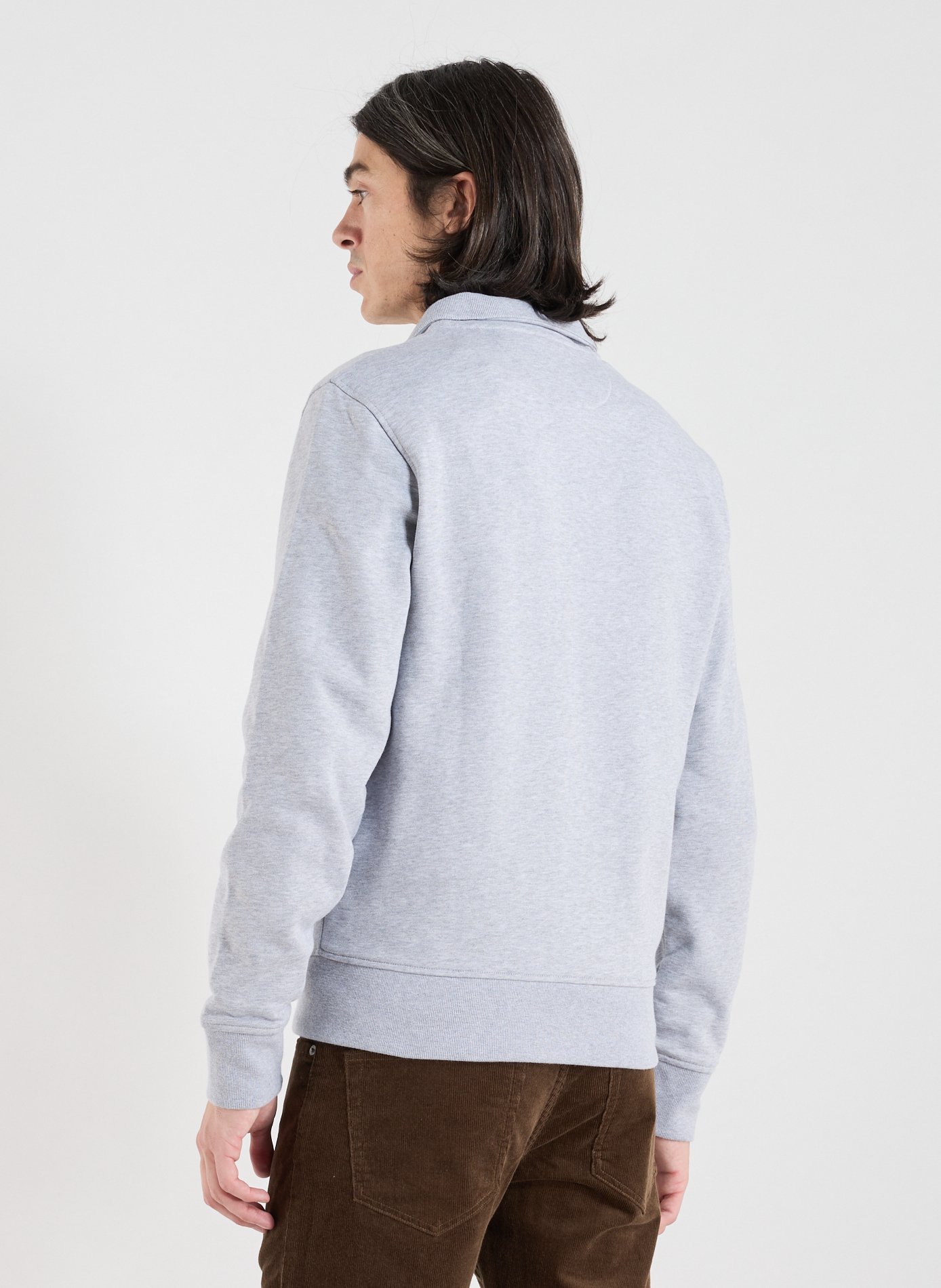 Sweat col montant en coton EDEN PARK Gris