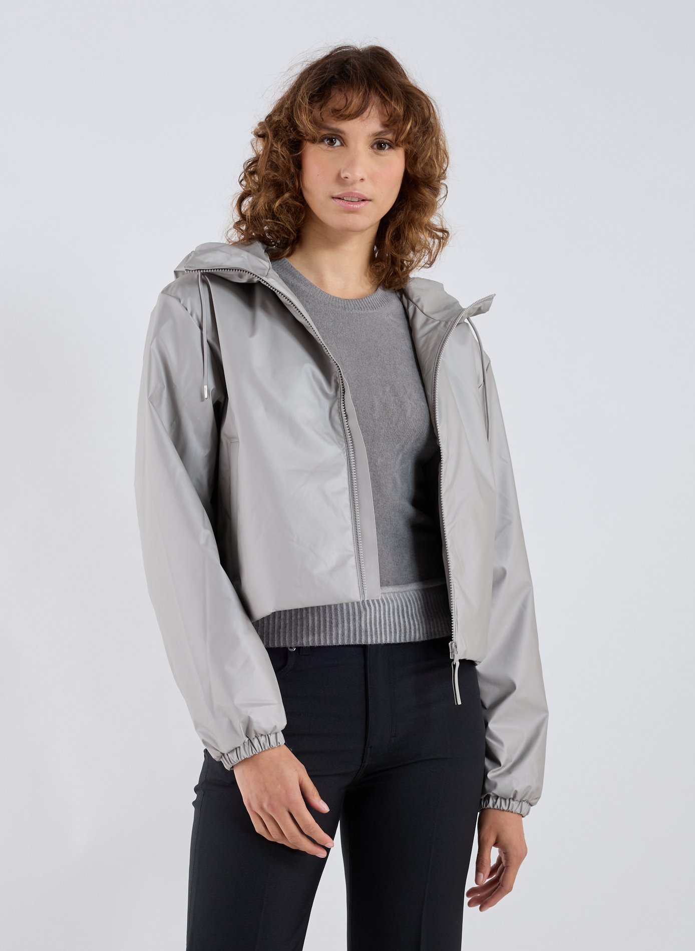 RAINS Veste matelassée à capuche Gris