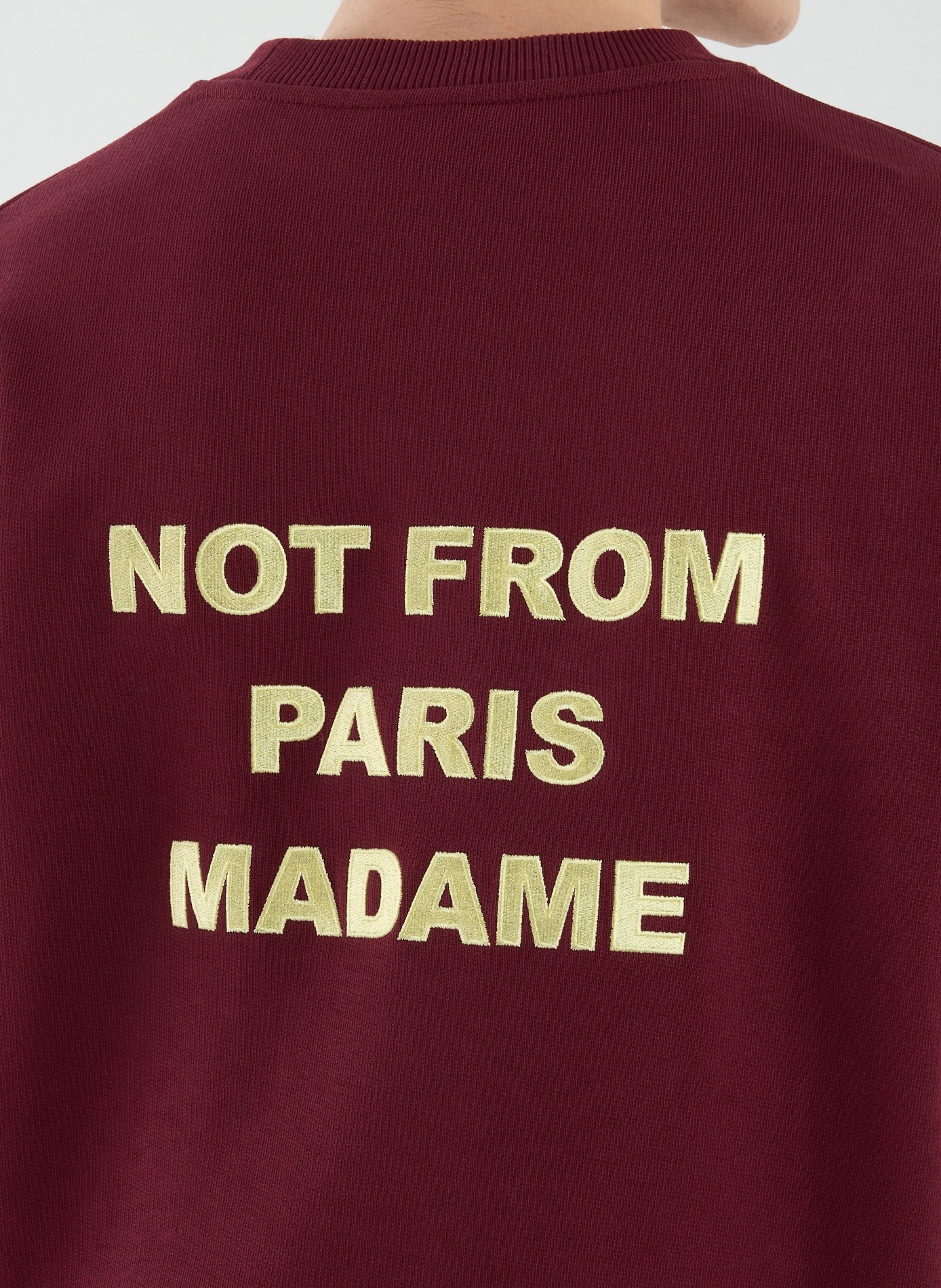 Sweat col rond en coton DROLE DE MONSIEUR Rouge