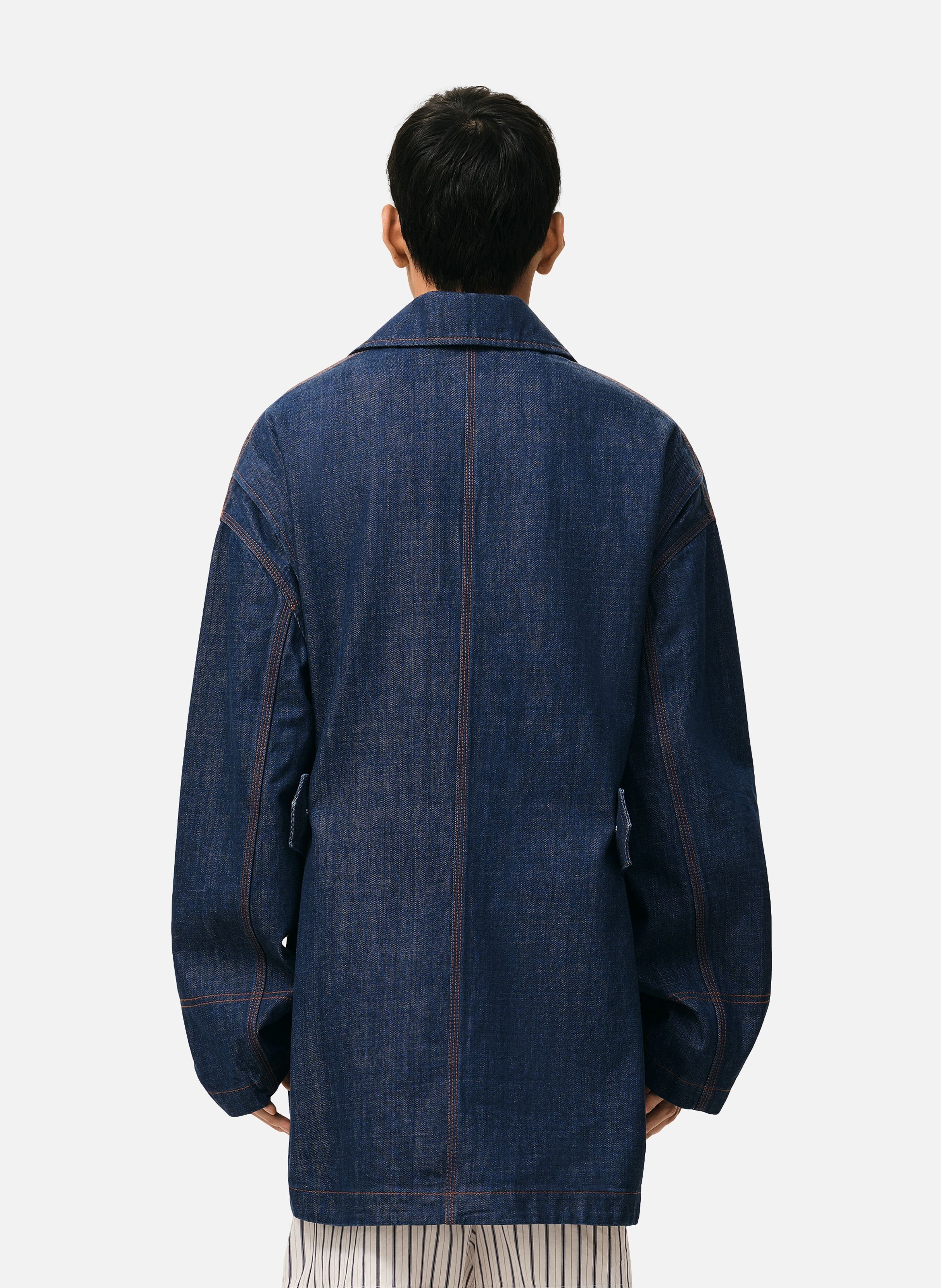 Veste worker unisexe empiècement heritage ami paris unisexe en coton AMI PARIS Bleu