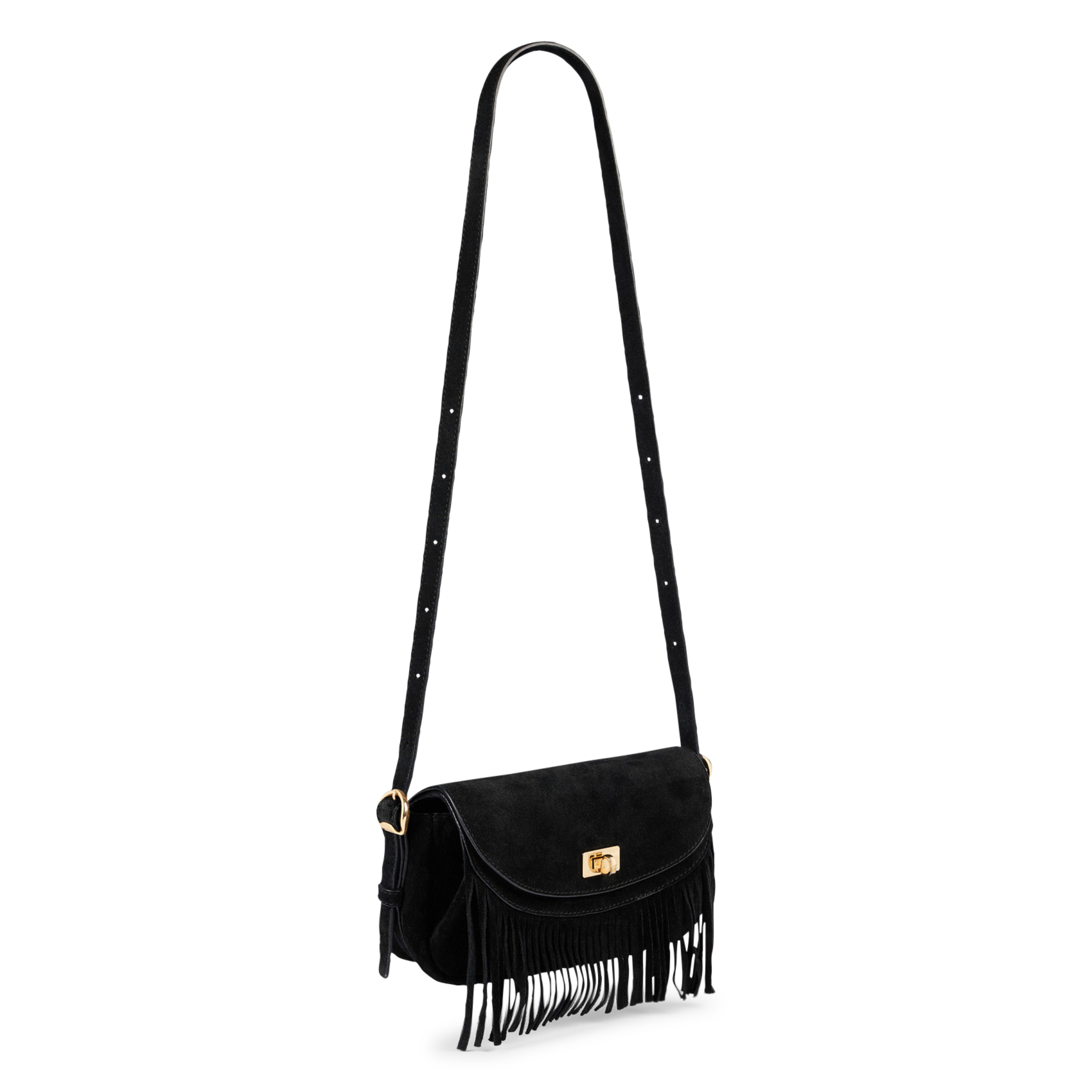 Sac bandoulière en cuir SANDRO Noir