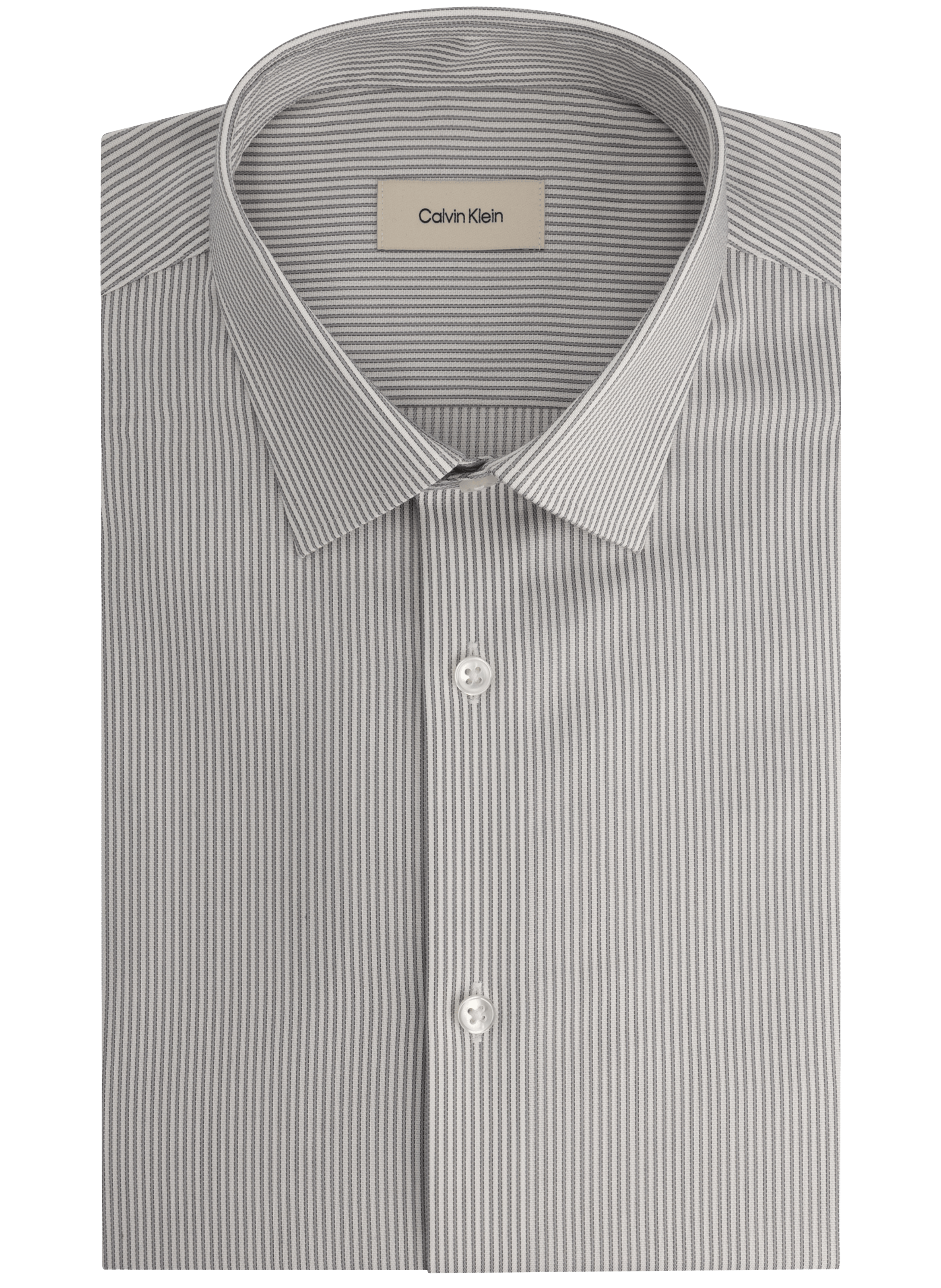 Chemise slim à fines rayures CALVIN KLEIN Gris