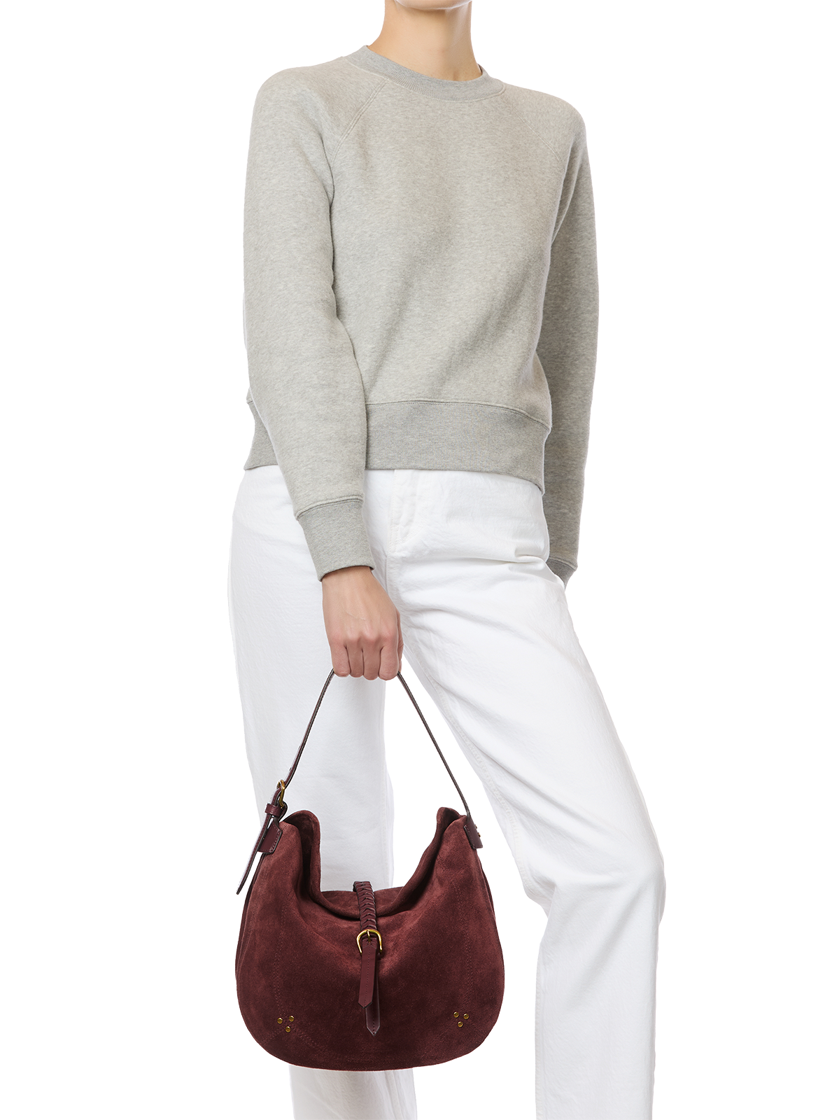 Luis goat suede leather tote bag JÉRÔME DREYFUSS Red