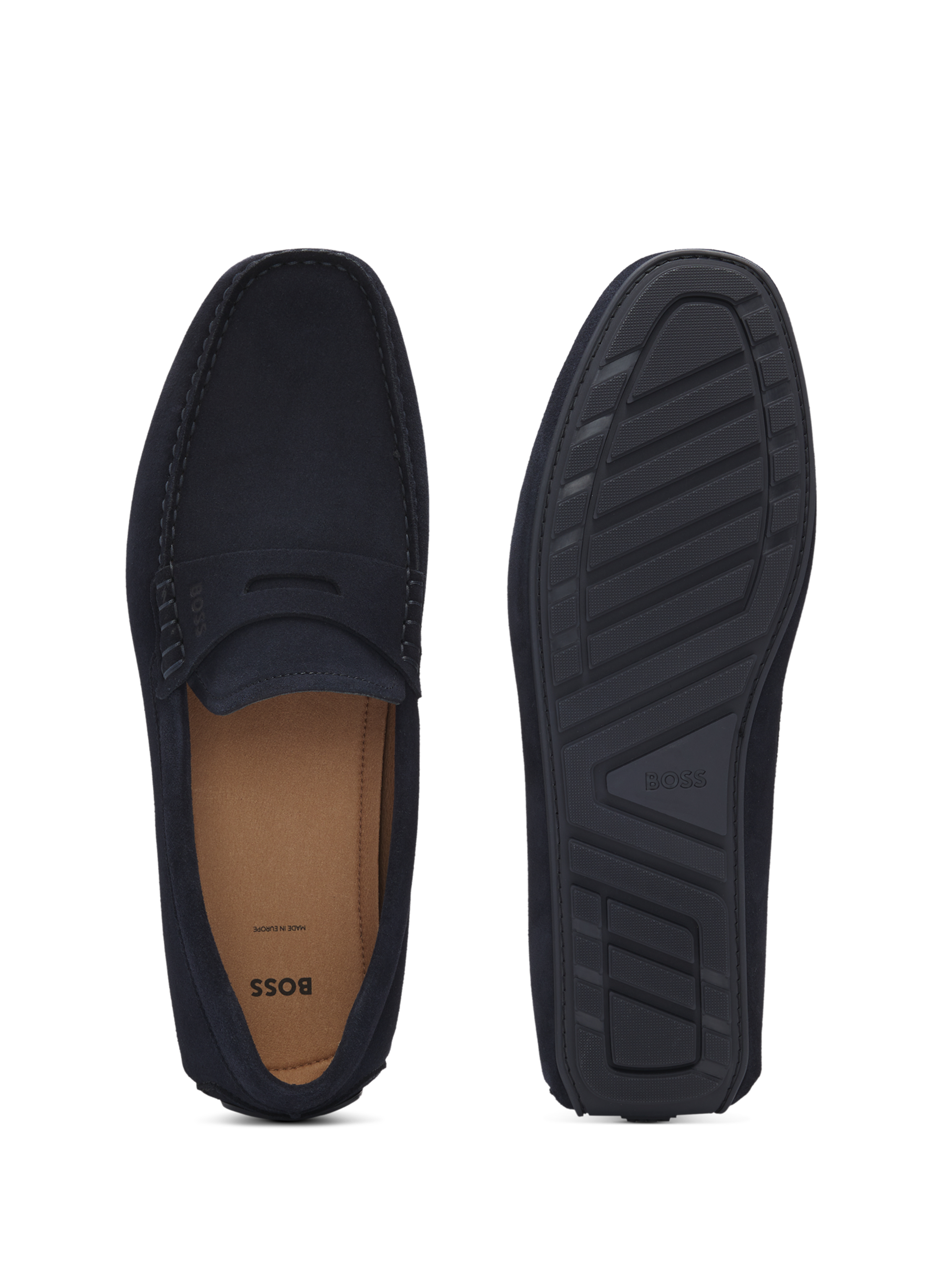 Noel suede cow leather moccasins BOSS Blue