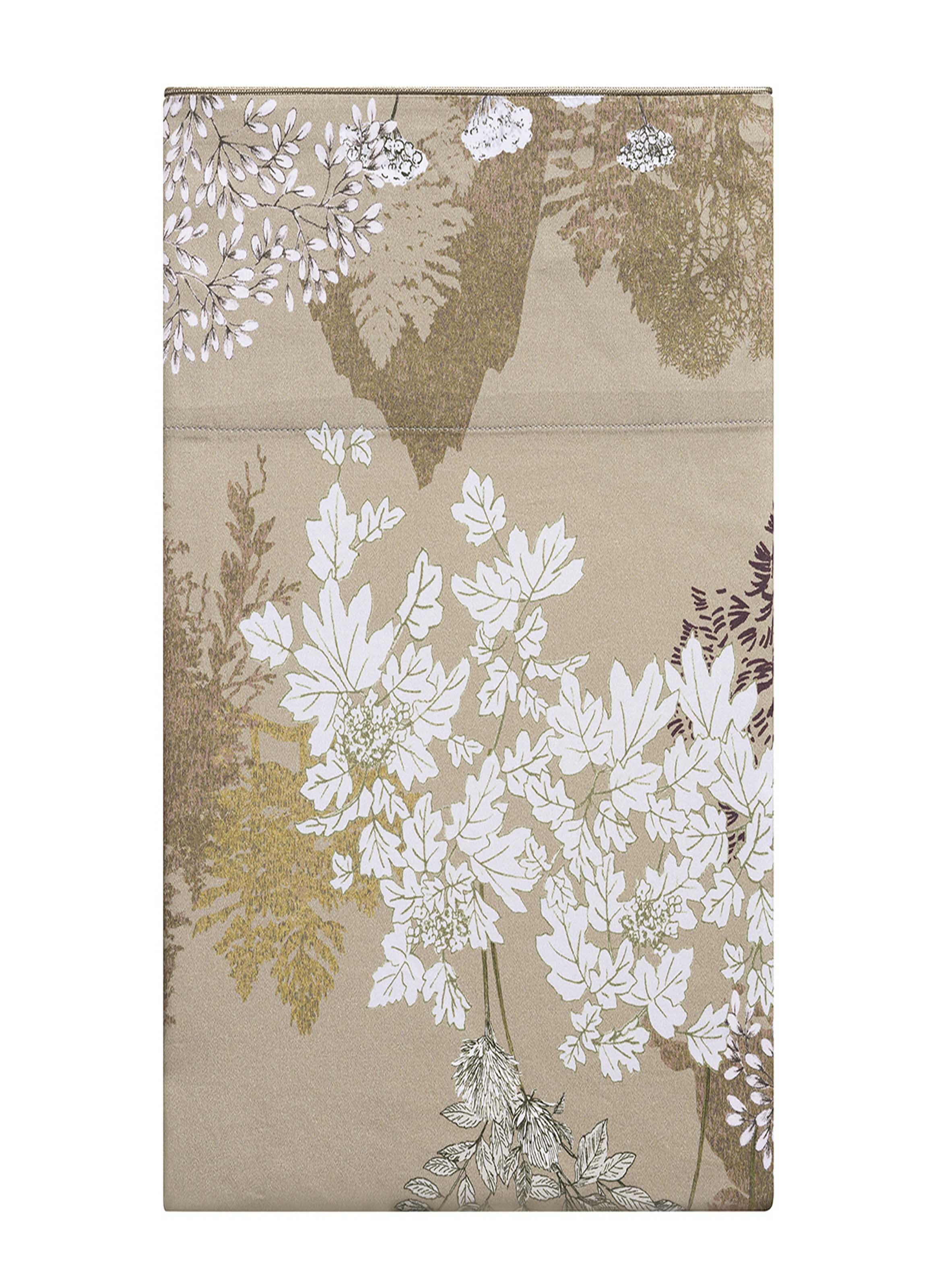 Drap plat imprimé en satin de coton bio, LANDE ALEXANDRE TURPAULT Jaune