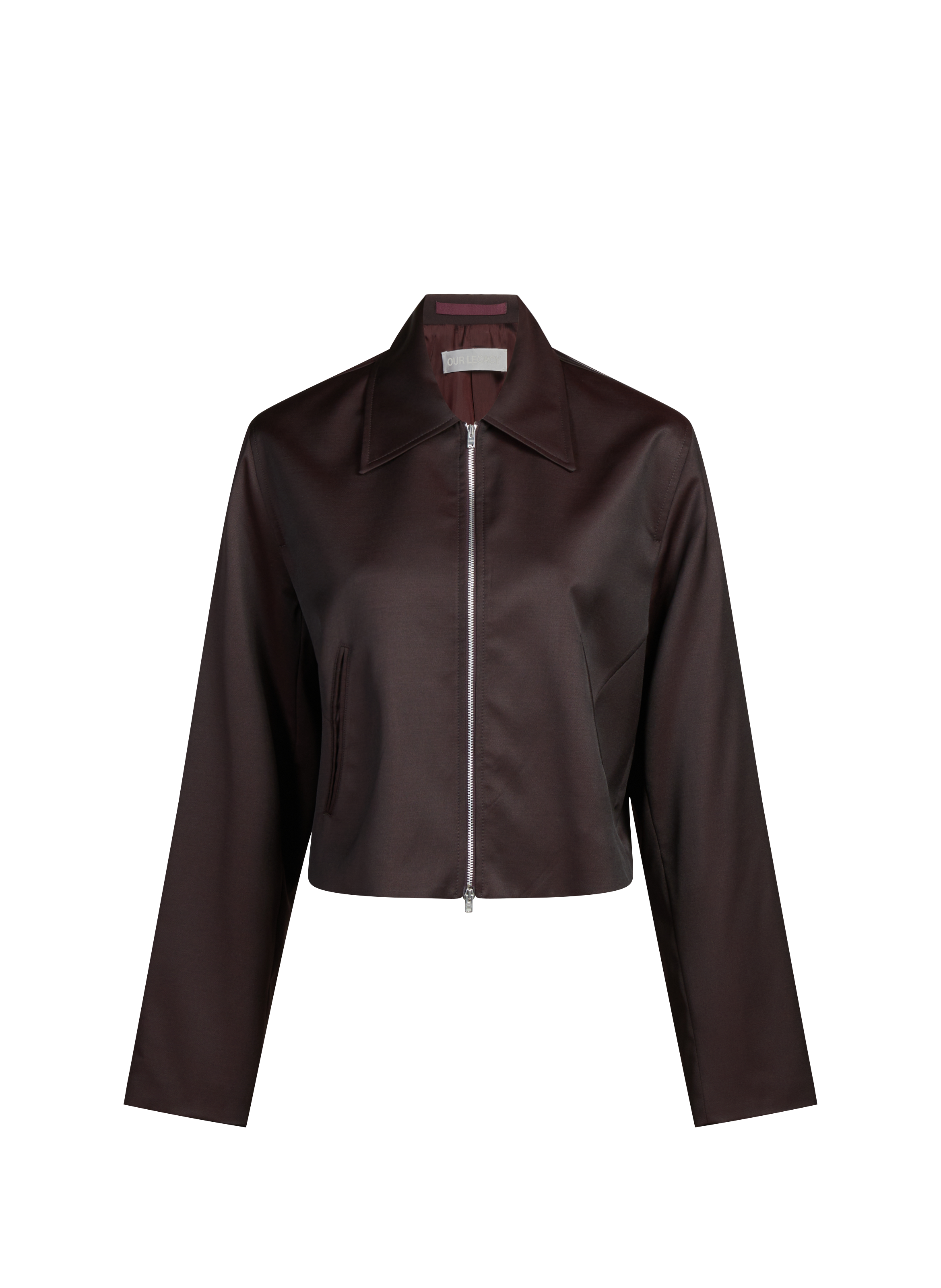 Satin classic collar jacket OUR LEGACY Brown