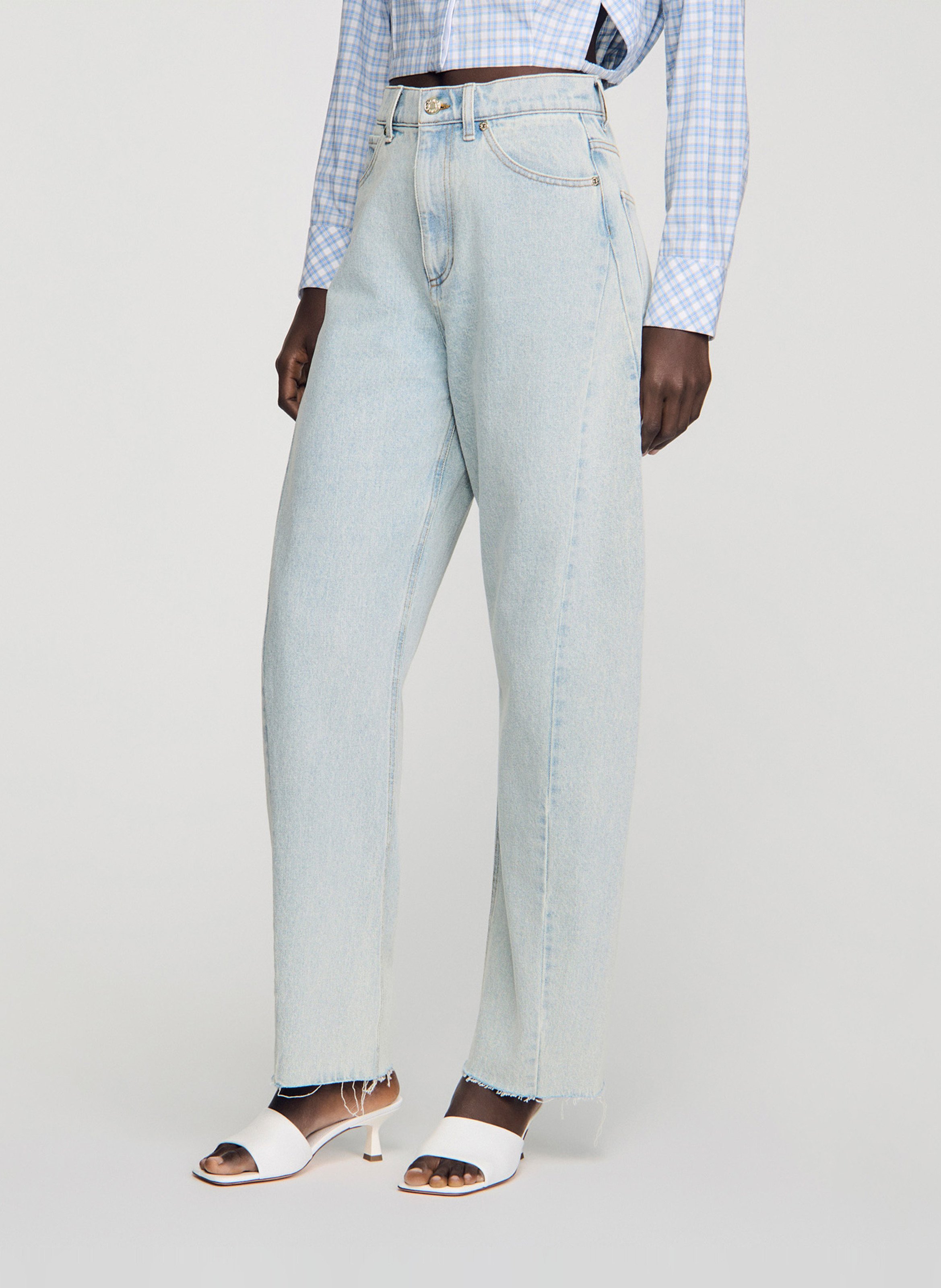 Jean large délavé SANDRO Bleu