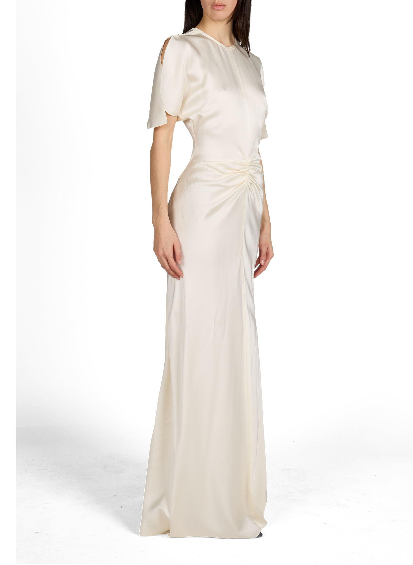 Robe longue à taille drapée  VICTORIA BECKHAM Blanc