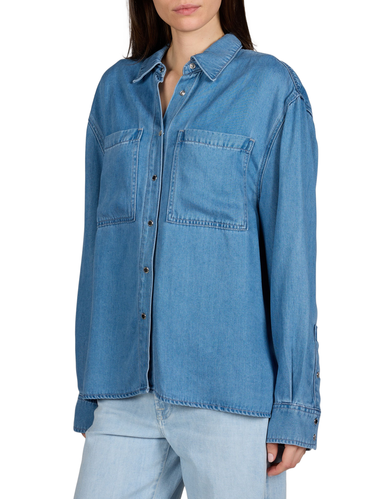 Chemise ample en jean 7 FOR ALL MANKIND Bleu