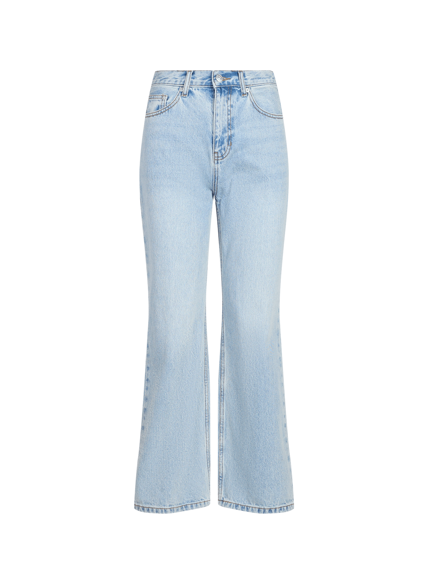 Jean droit en coton DUNST Bleu