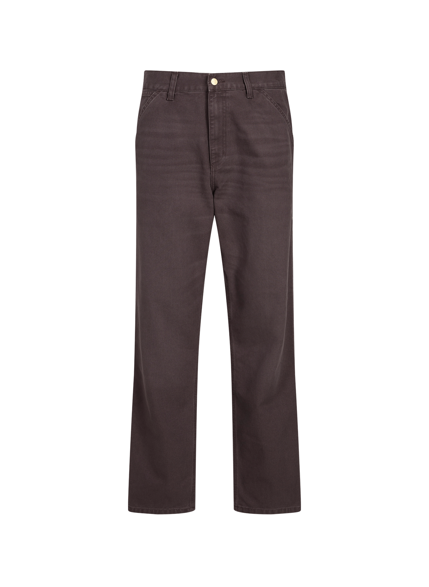 Pantalon uni en coton CARHARTT WIP Marron