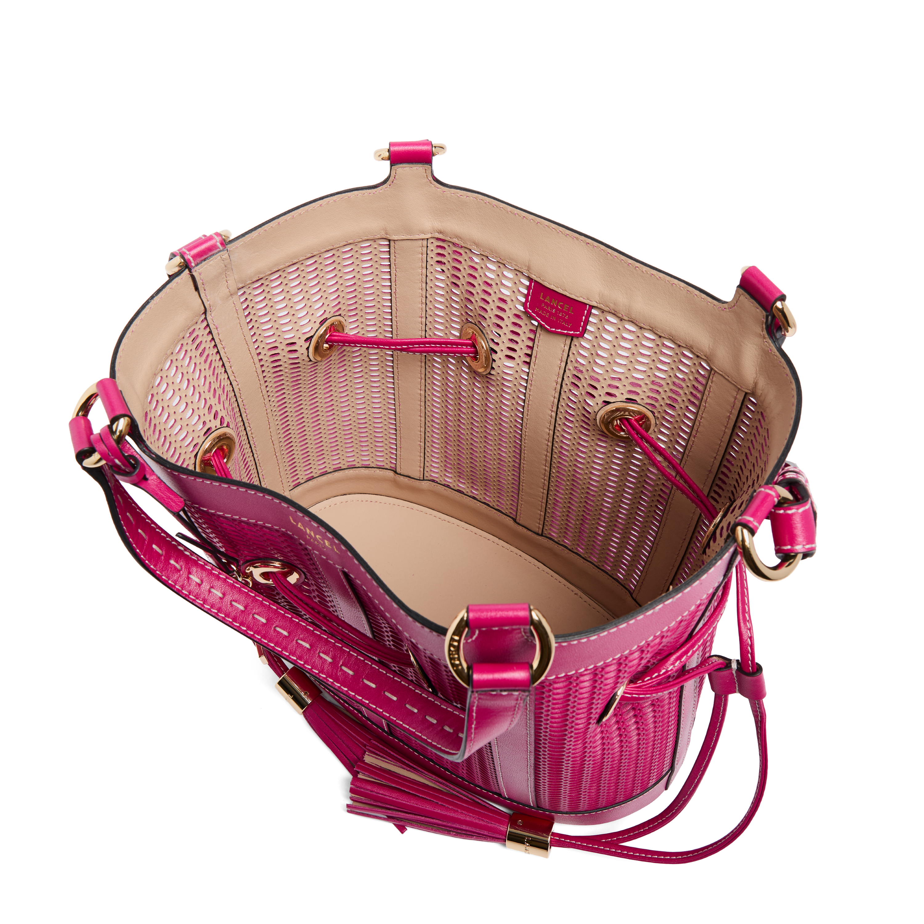 Sac seau m premier flirt de lancel en cuir LANCEL Rose