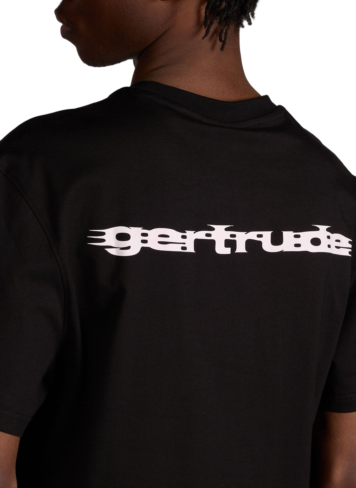 T-shirt droit à logo en t-shirt GERTRUDE ET GASTON Noir