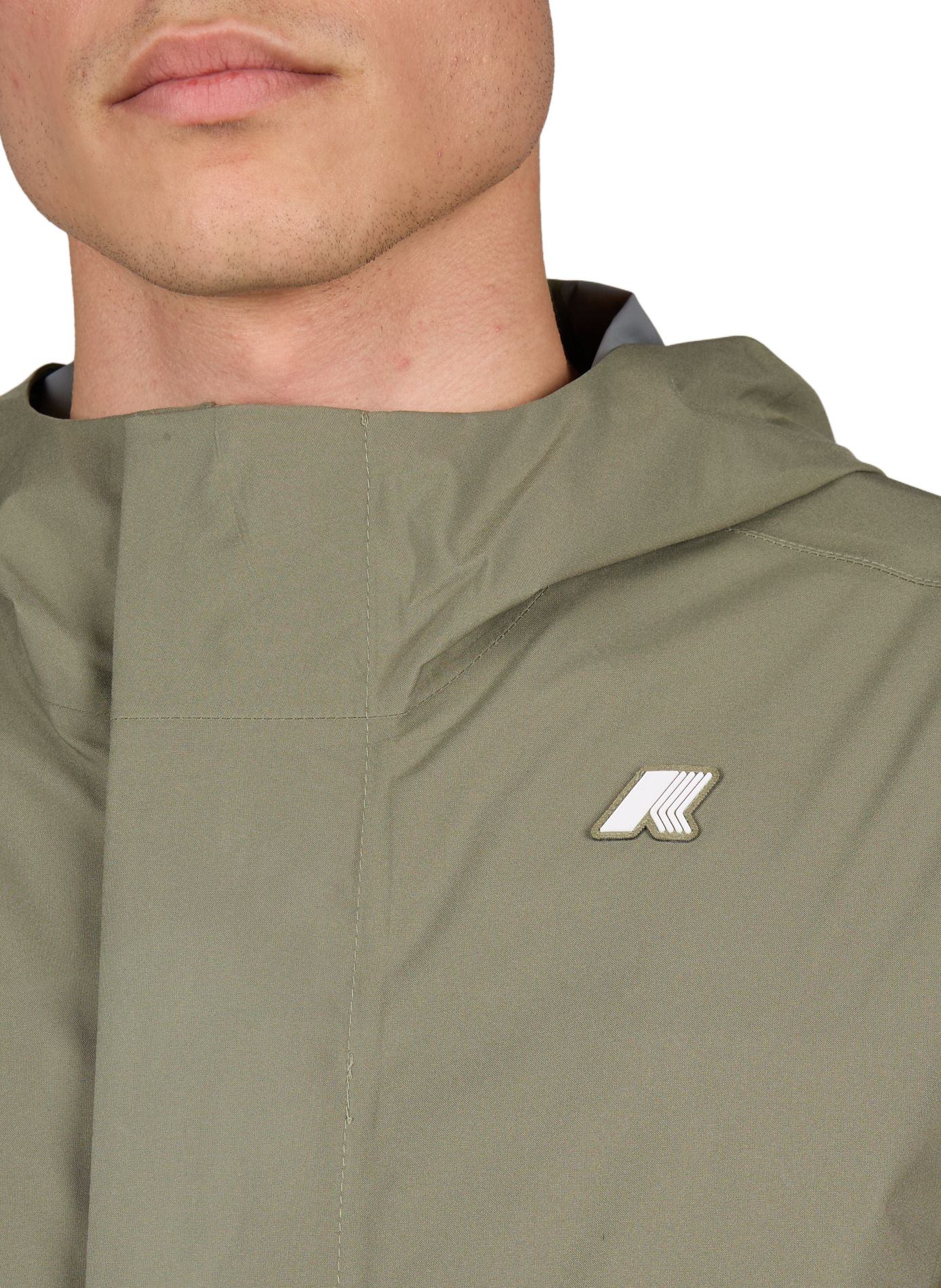 Light waterproof hooded jacket K-WAY Green