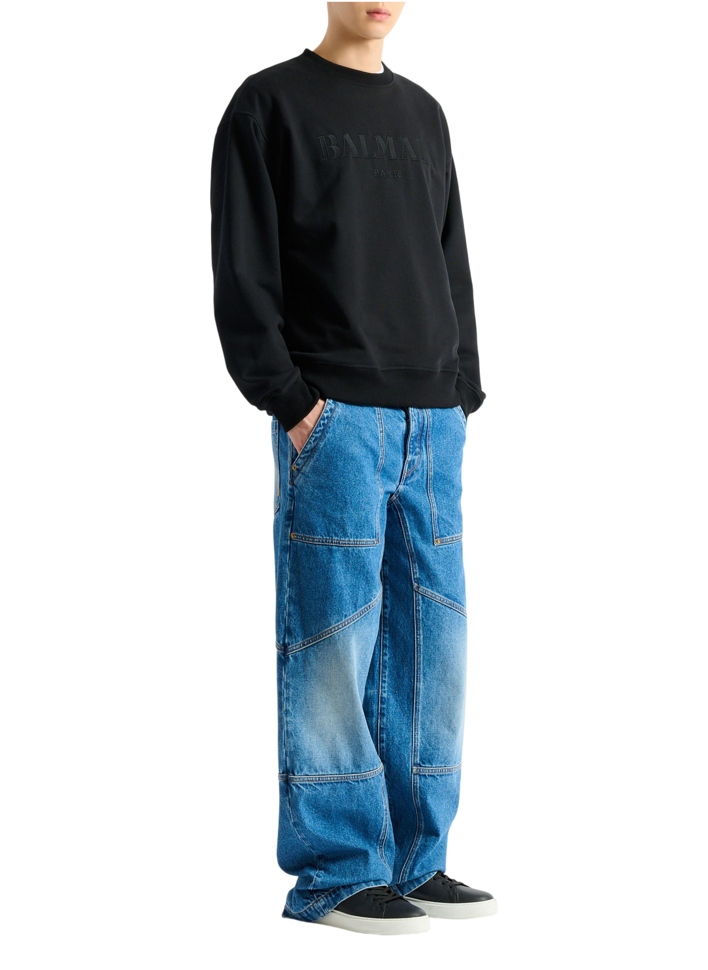 Sweat-shirt balmain vintage brodé BALMAIN Noir