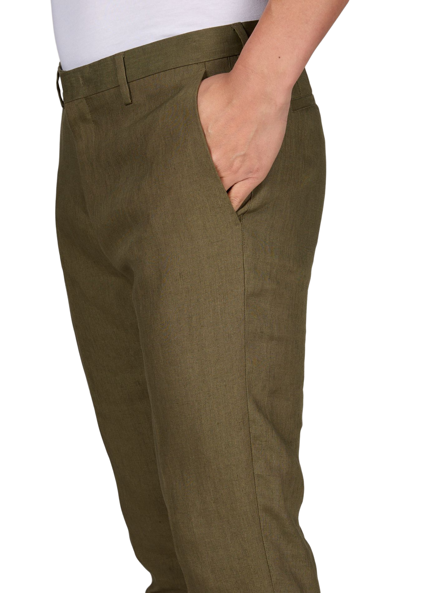 Effen linnen broek PAUL SMITH Beige