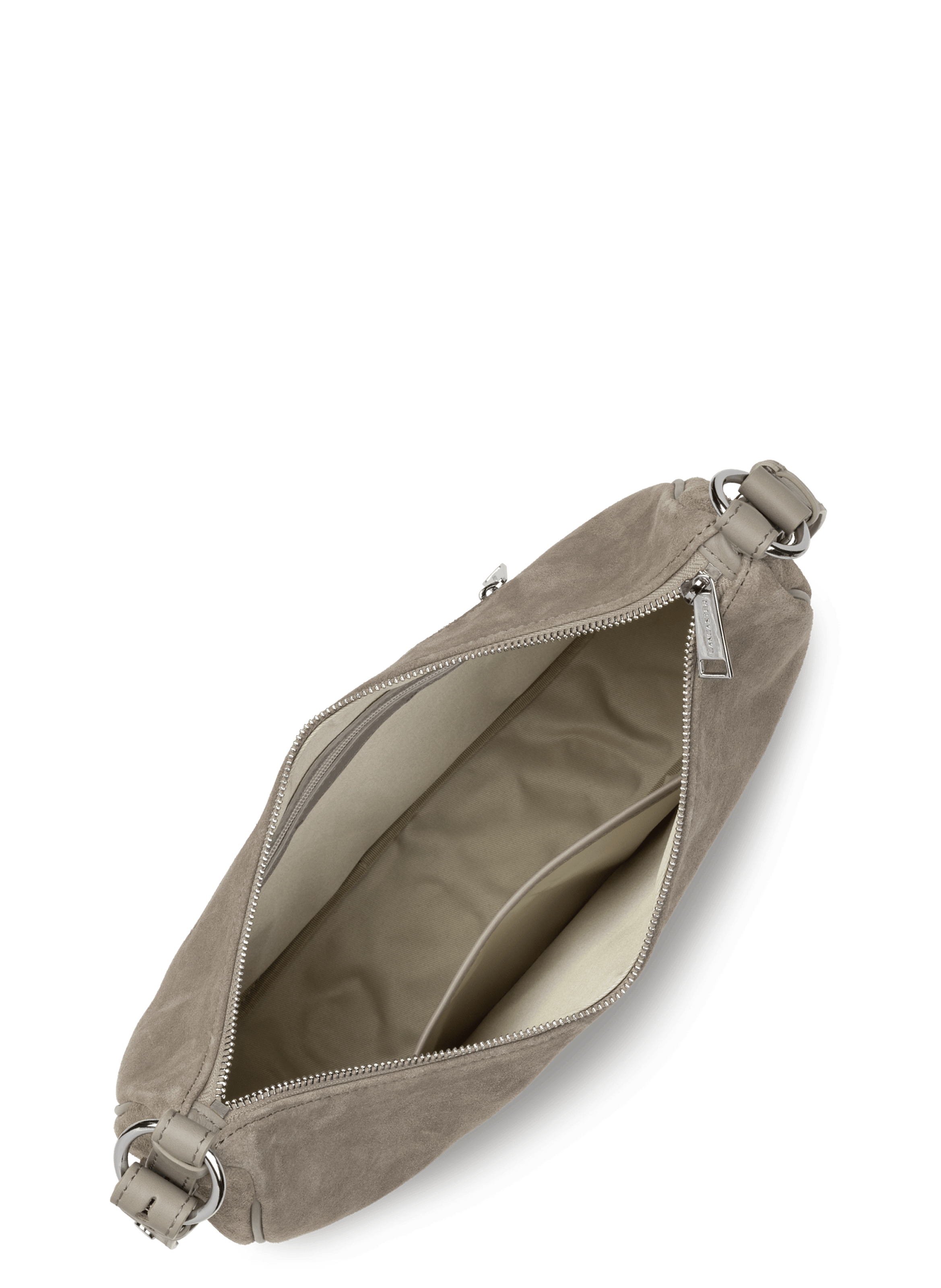 Large shoulder bag - suède LANCASTER Grey
