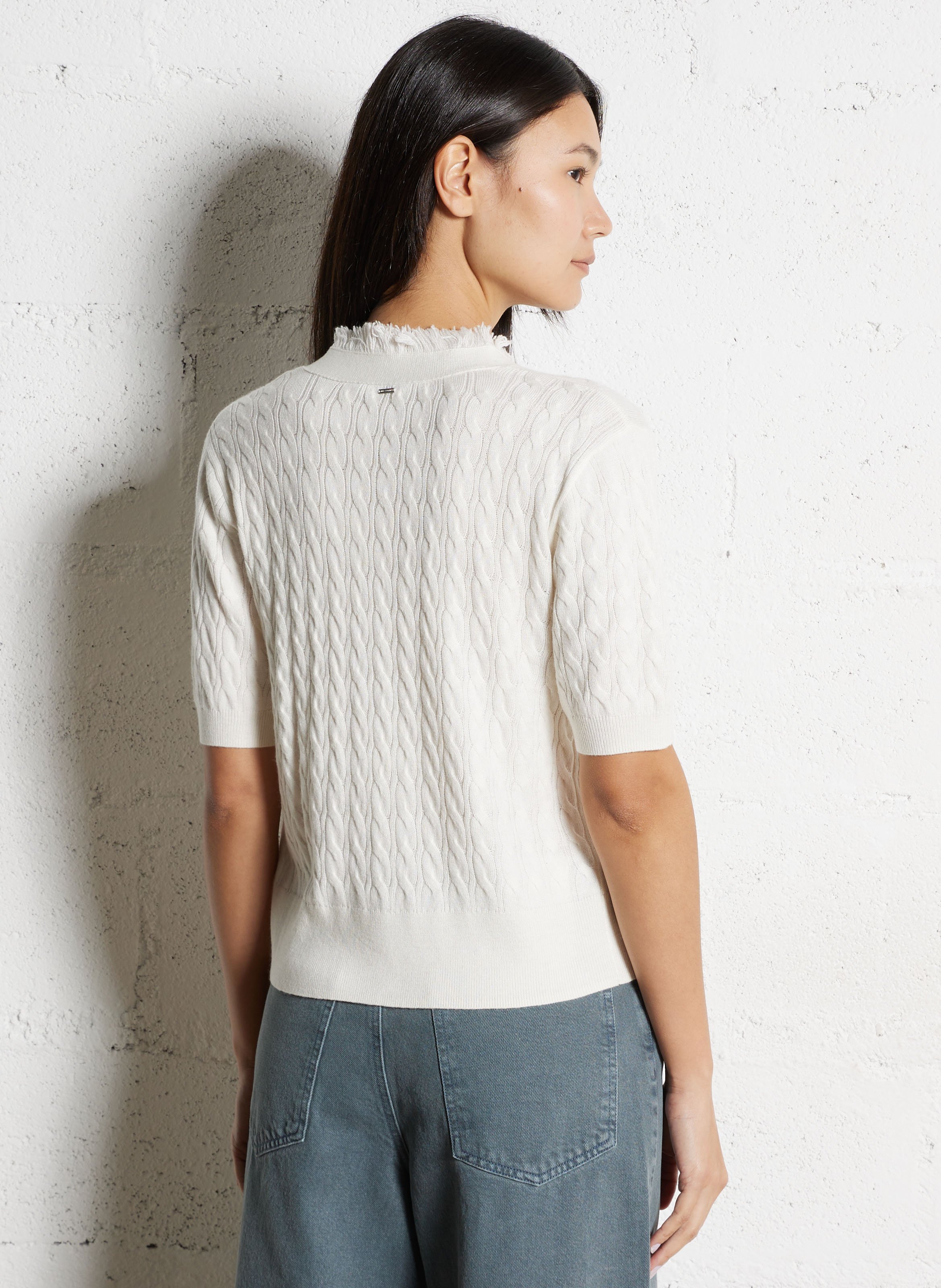 Gilet col v IKKS Blanc