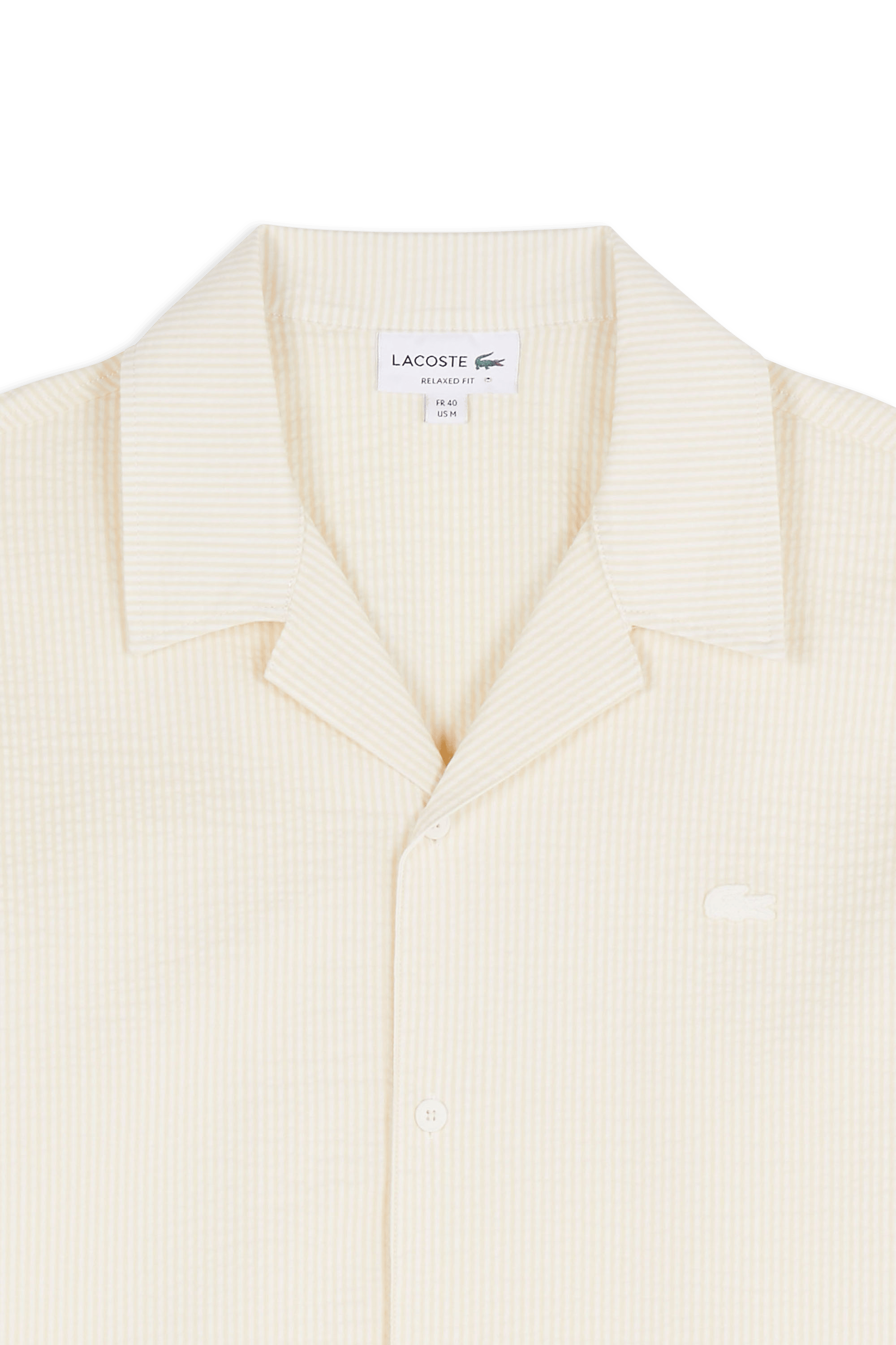 Chemise chemise casual manches co LACOSTE Beige