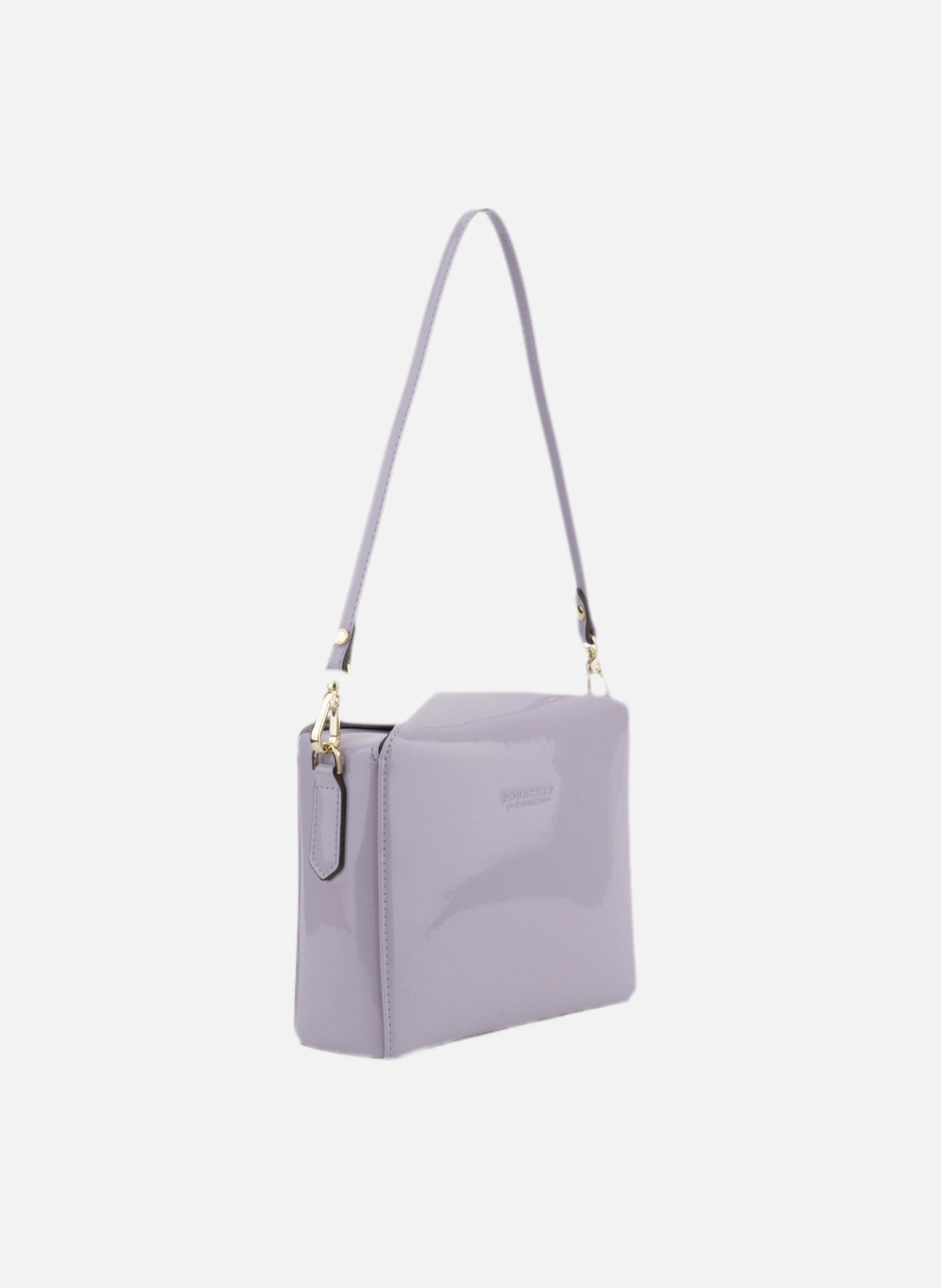 Cassetta vernis | sac porté épaule en cuir de vachette | Violet POURCHET Femme