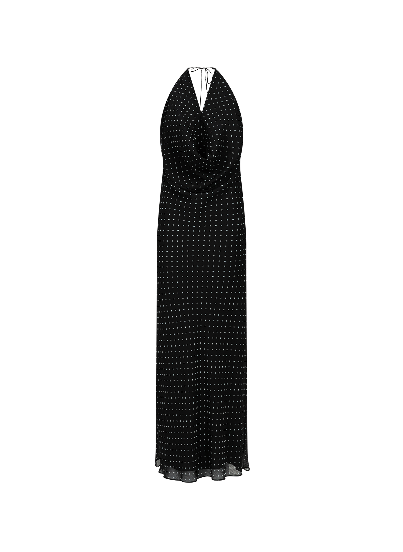Sleeveless Floral Dress ROTATE Black