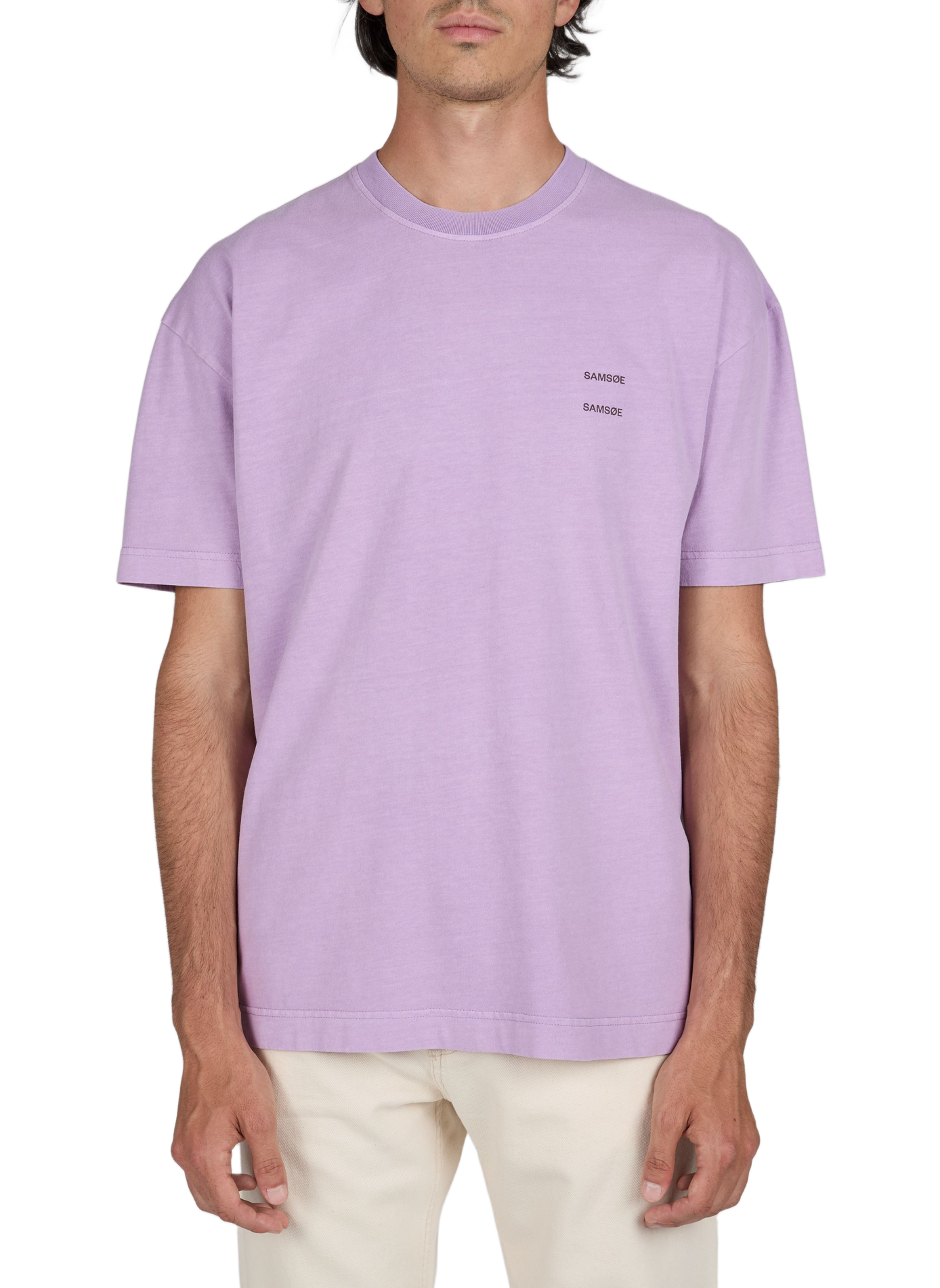 Sajoel logo cotton T-shirt SAMSOE SAMSOE Purple