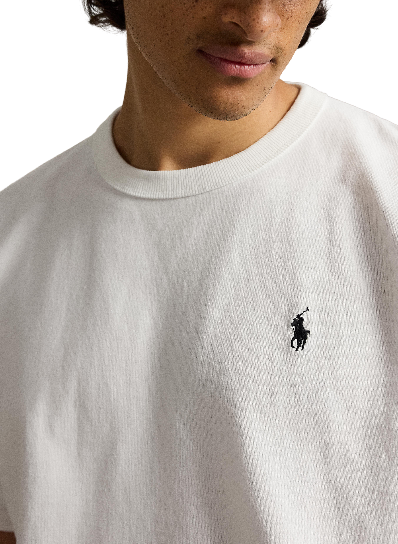 T-shirt à logo brodé en coton POLO RALPH LAUREN Blanc