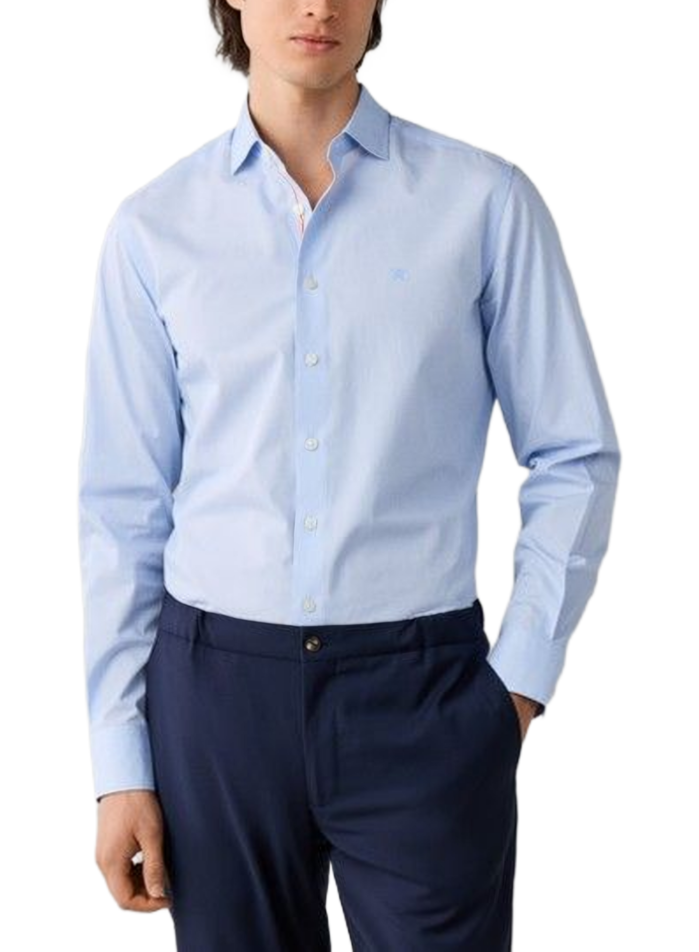 Slim-fit cotton shirt HACKETT Blue