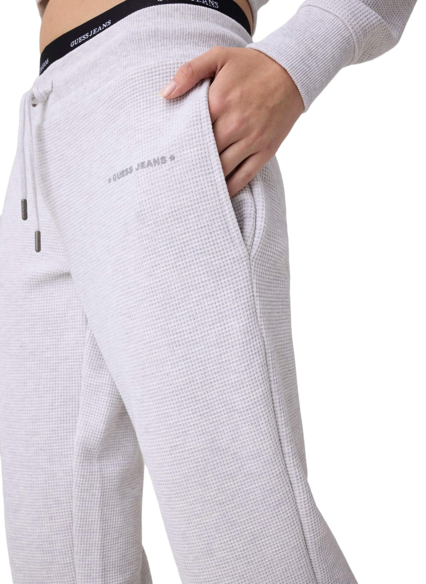 Large cotton blend jogging pants GUESS Grey