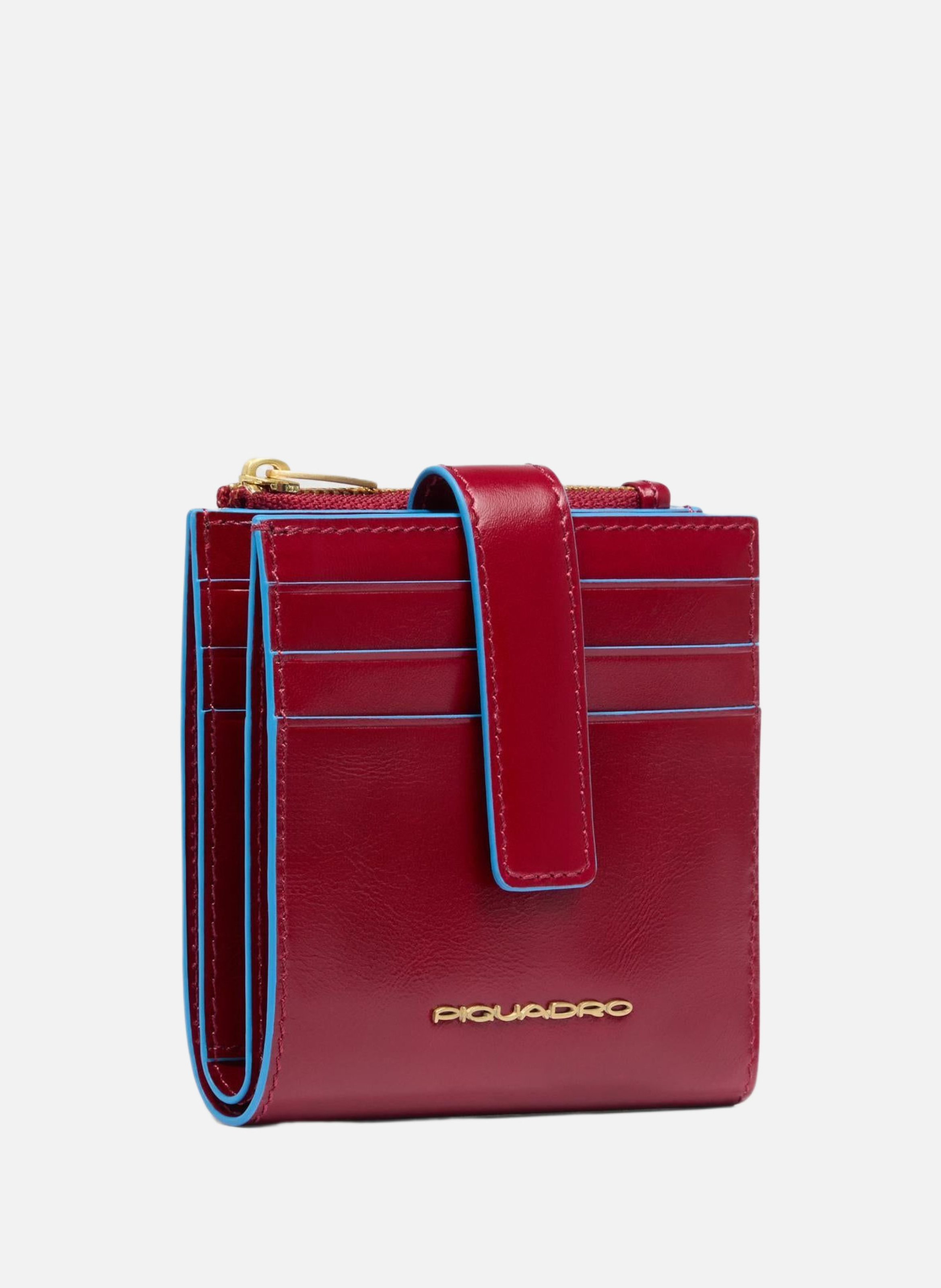 Porte-cartes de crédit femme avec porte-monnaie PIQUADRO Rouge