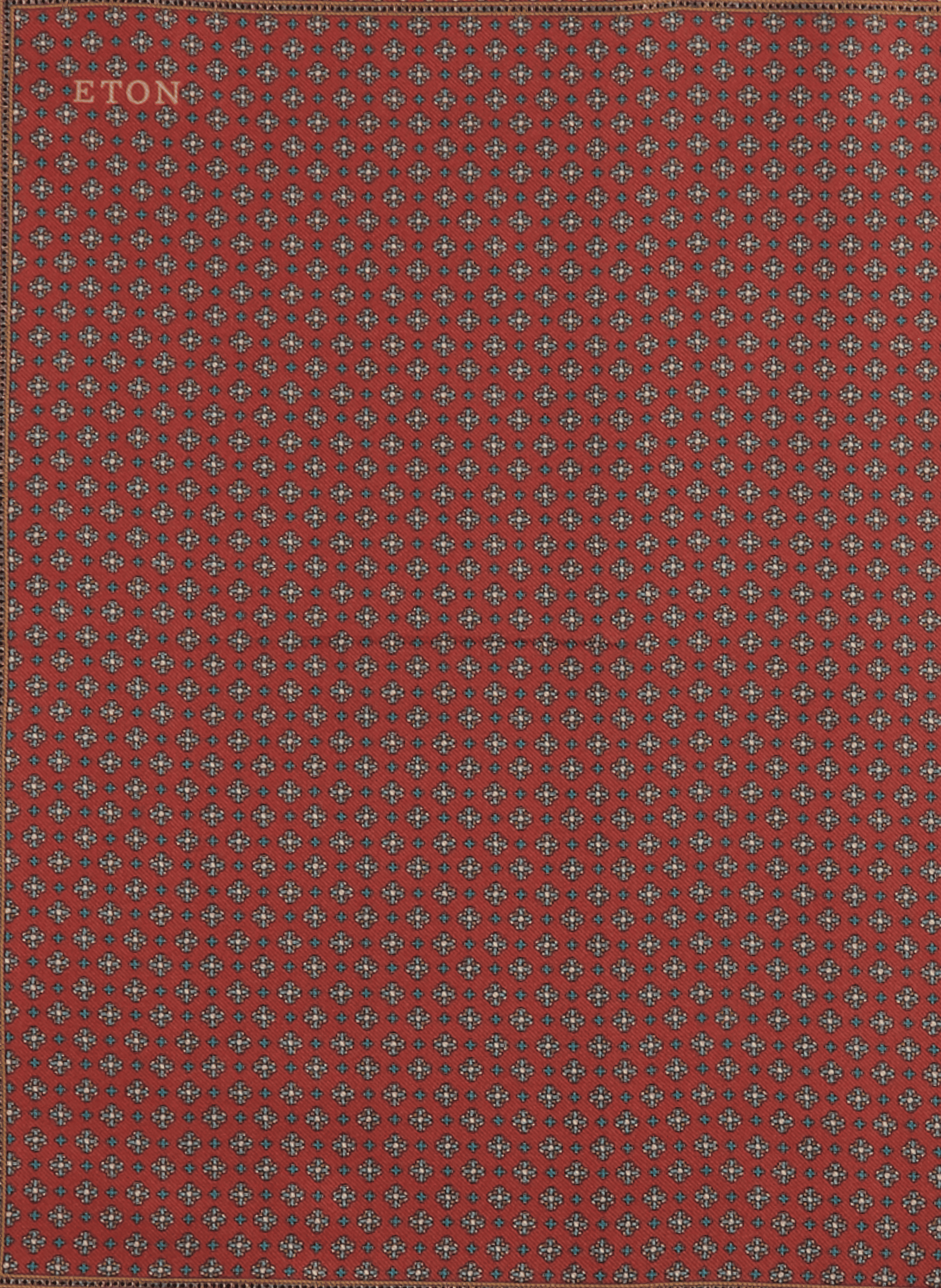 Printed silk clutch ETON Red