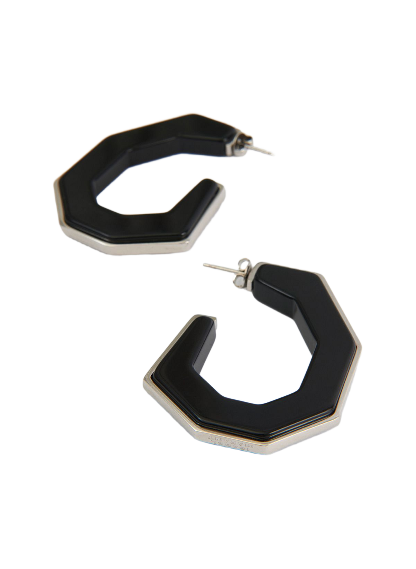 Boucles d'oreille Liu créoles larges  ISABEL MARANT Noir