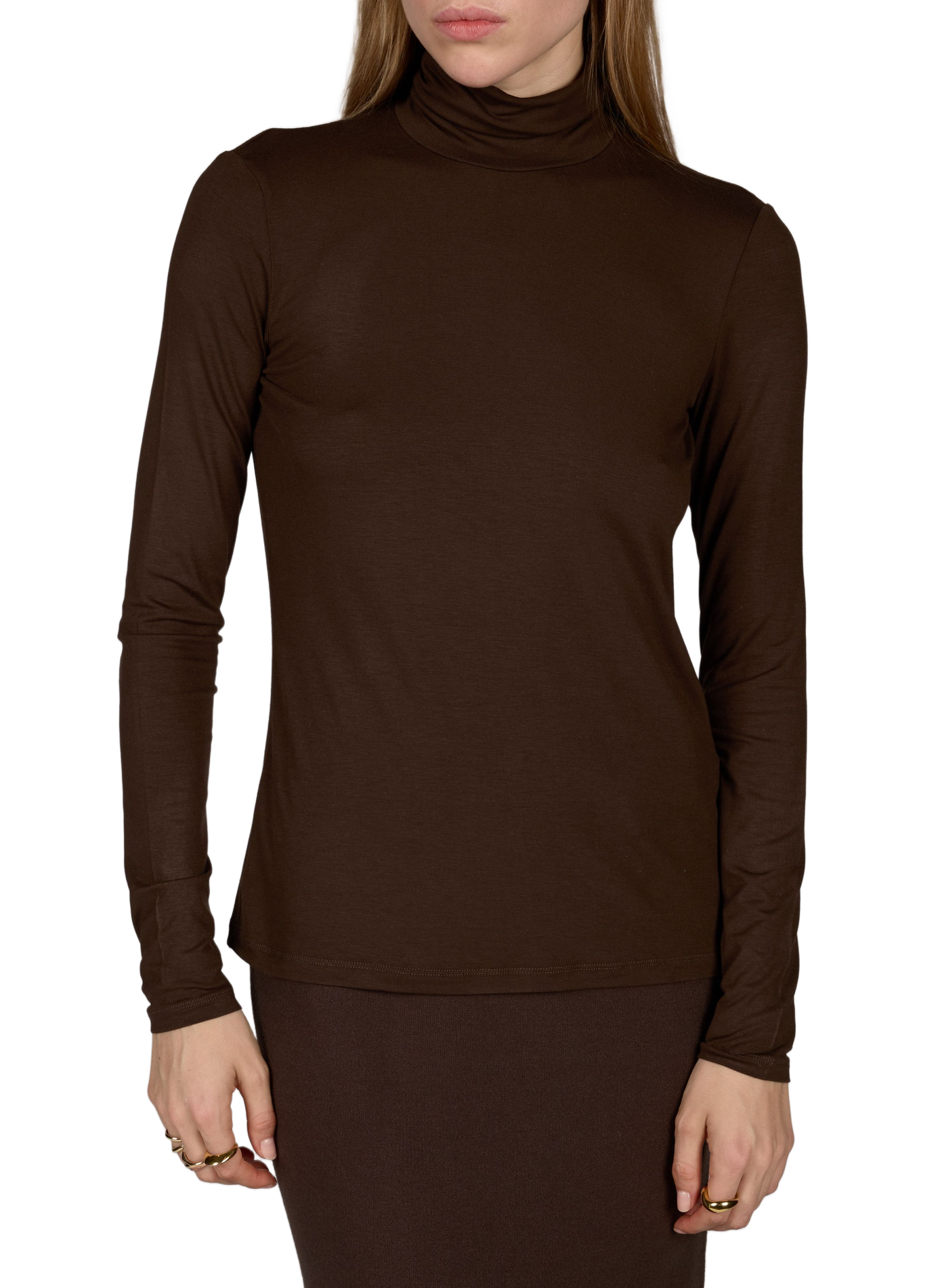Fitted turtleneck t-shirt MAX MARA WEEK END Brown