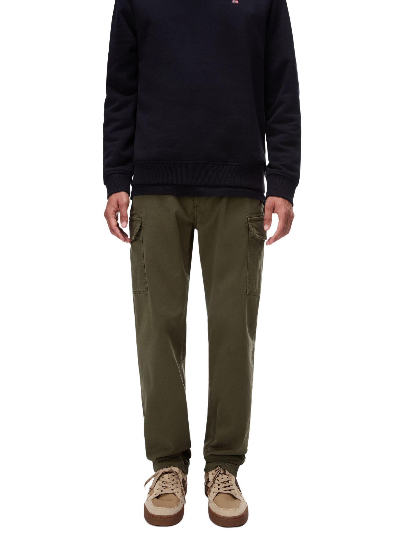 Plain straight-leg pocket trousers NAPAPIJRI Khaki