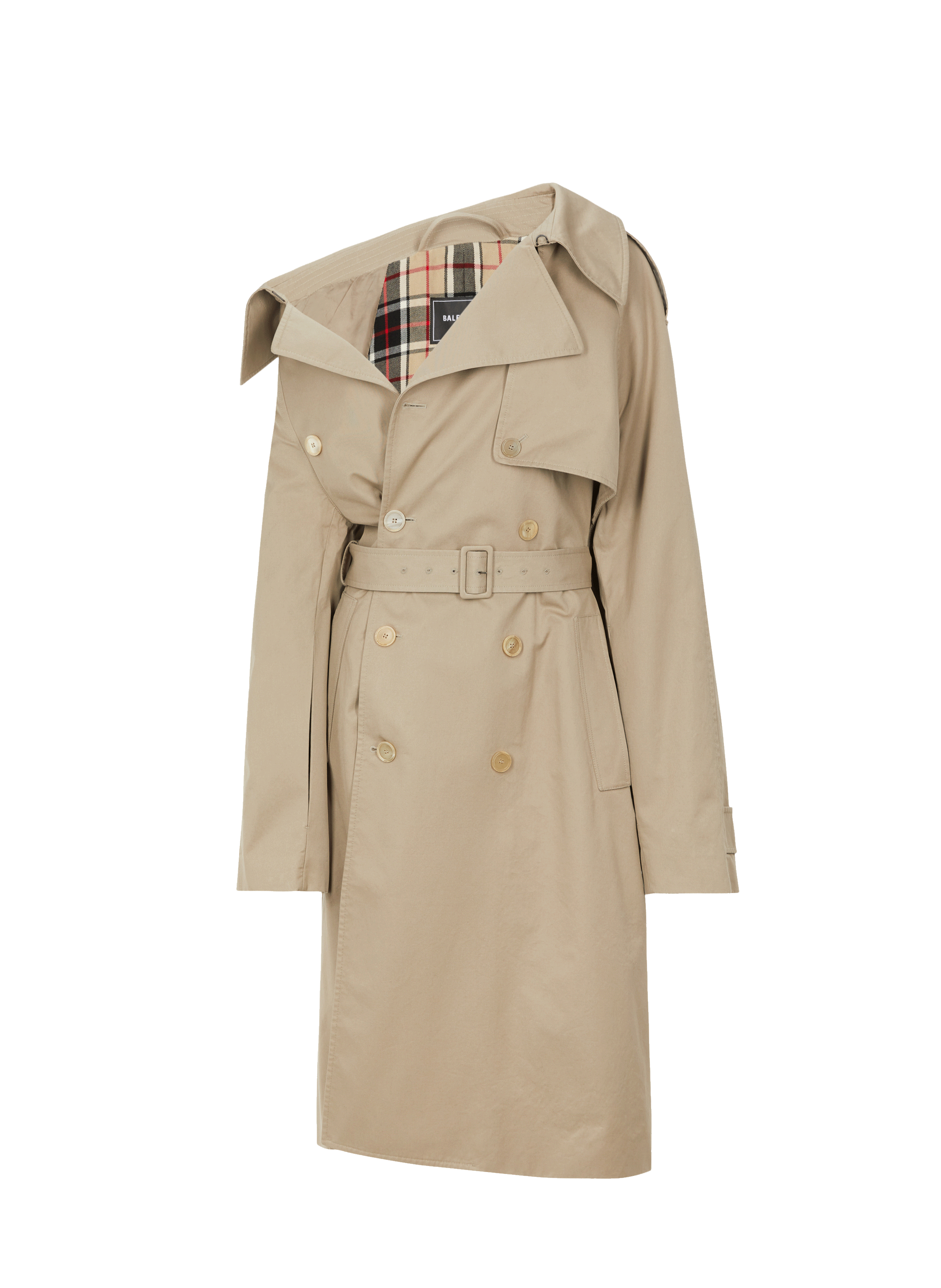 Trench-coat Off Shoulder en coton