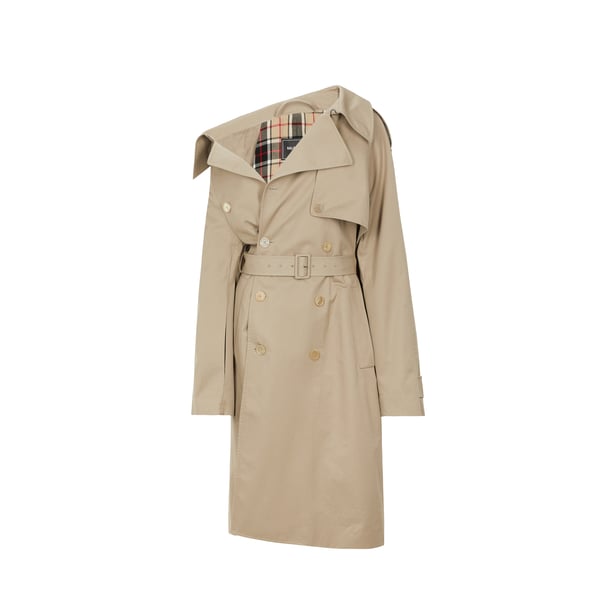 Trench-coat Off Shoulder en coton