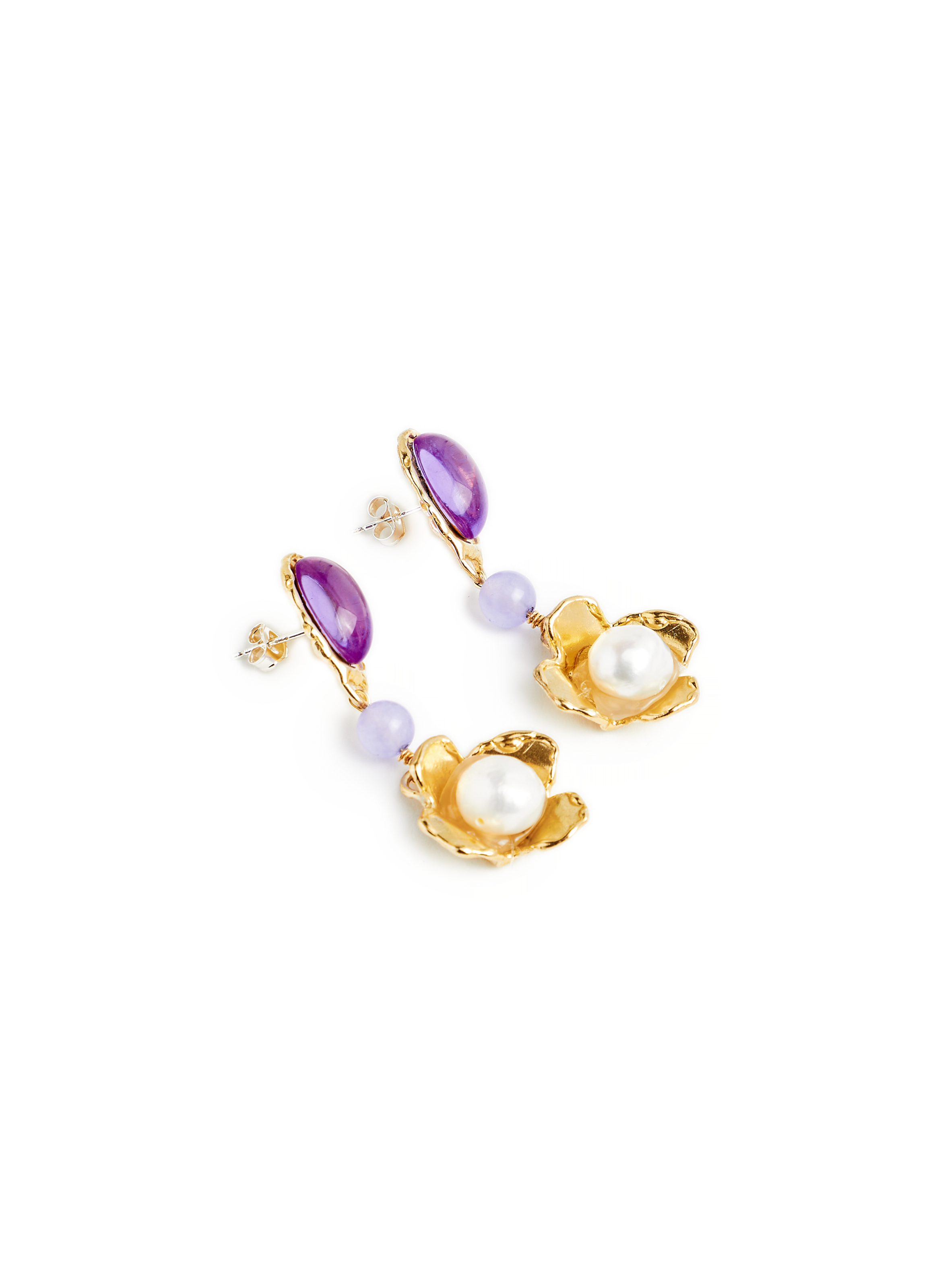 Boucles d'oreille Lilas