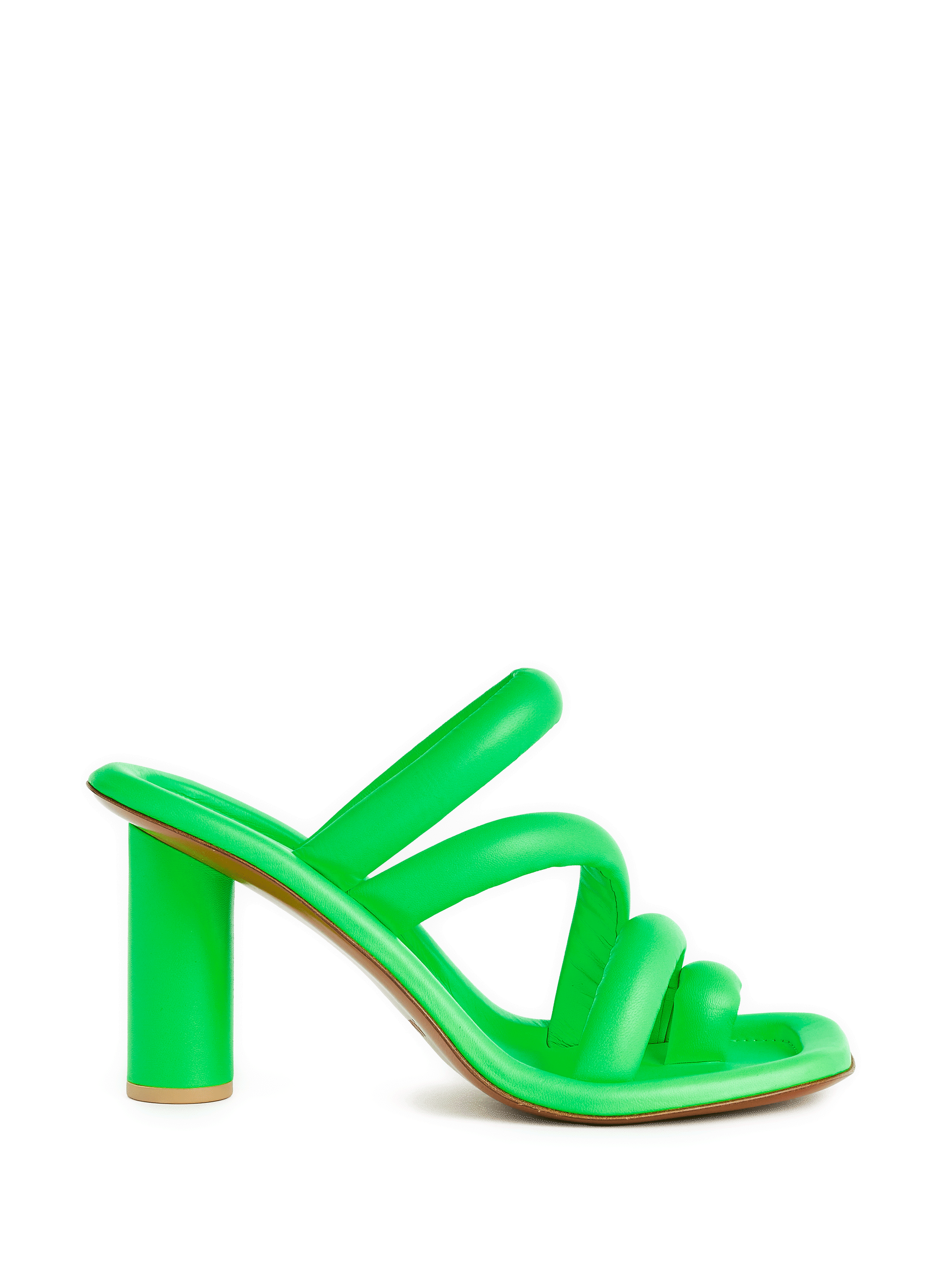 AMBUSH Sandales à talon en cuir Vert