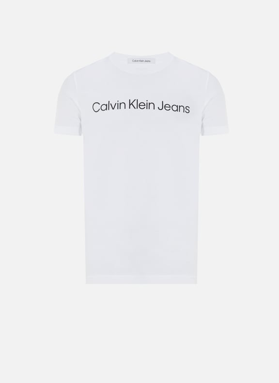 Cotton logo T-shirt White by CALVIN KLEIN CALVIN KLEIN Cotton logo T-shirt White