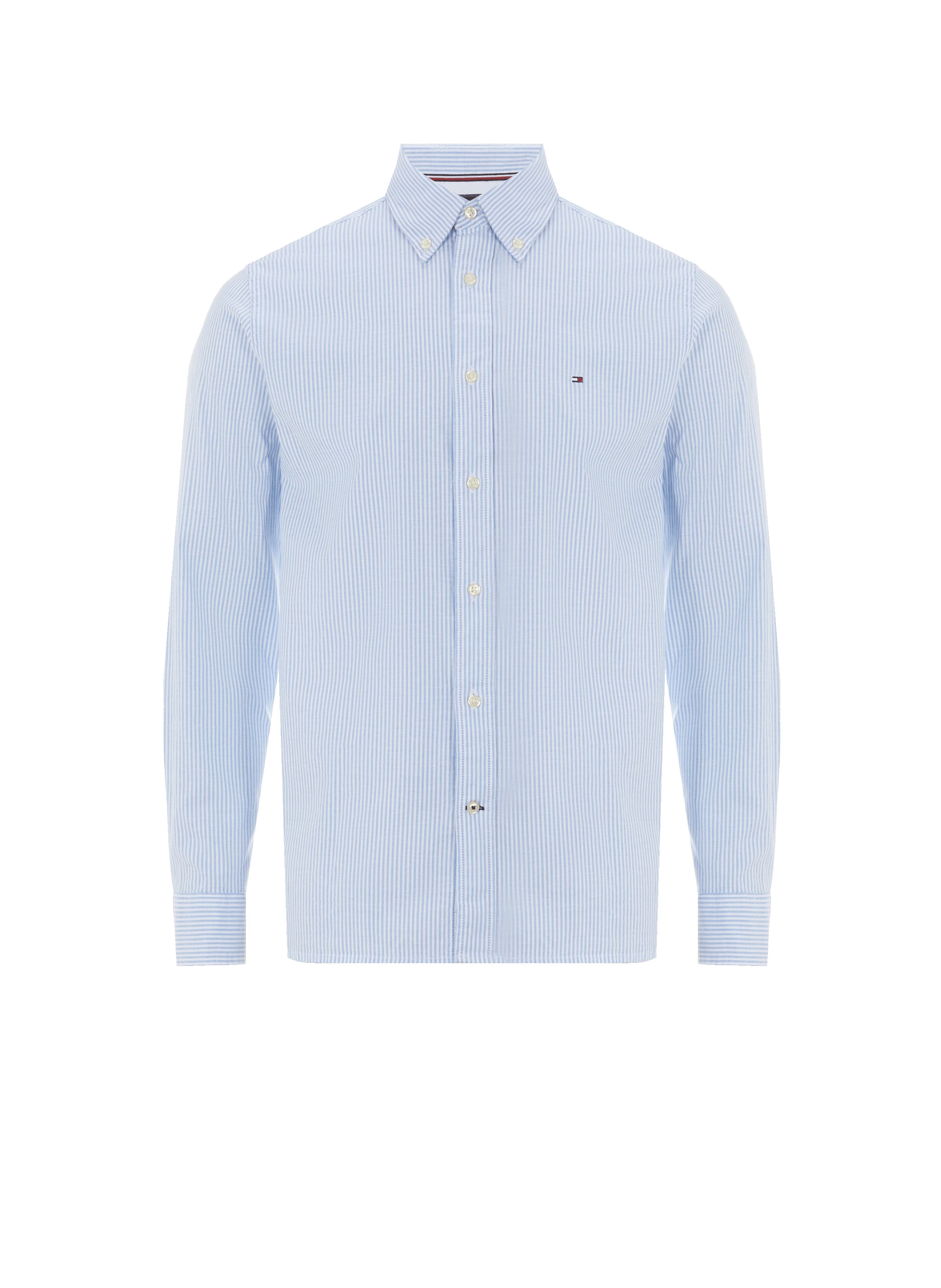 Chemise rayée en coton organique TOMMY HILFIGER Bleu