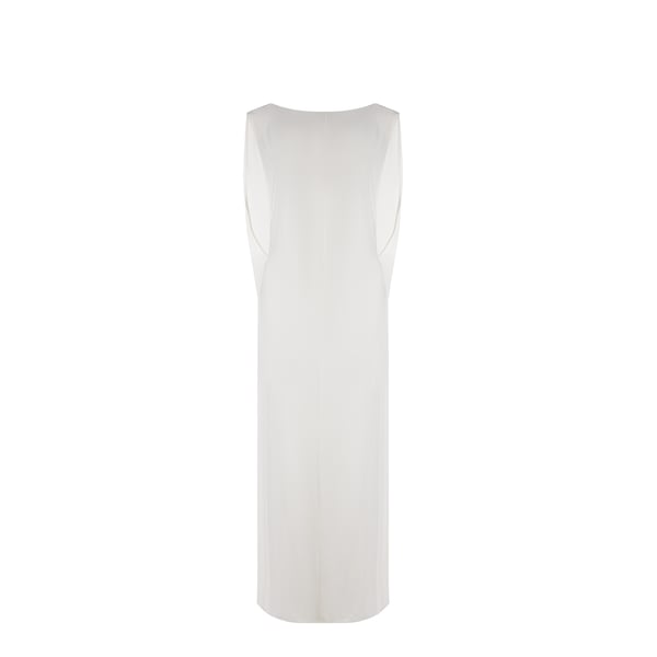 Jacquemus La Dressing Gown Capa Open Back Dress In White