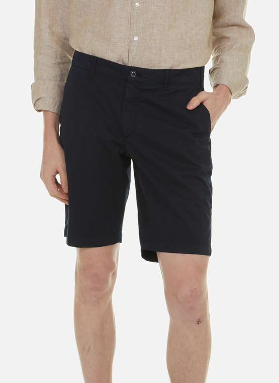 FACONNABLE Bedford stretch cotton shorts Blue