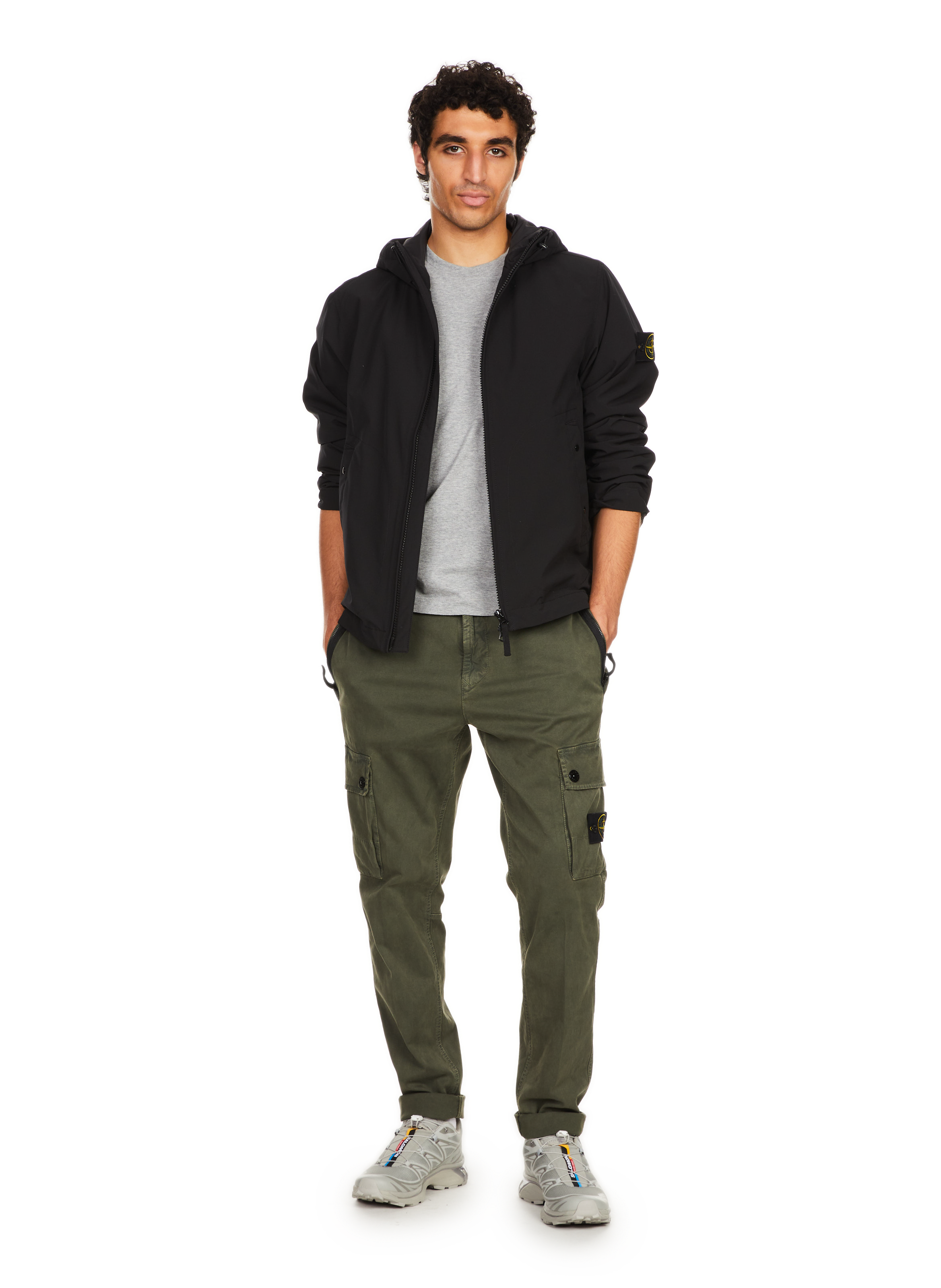 T-shirt à logo en coton  Gris