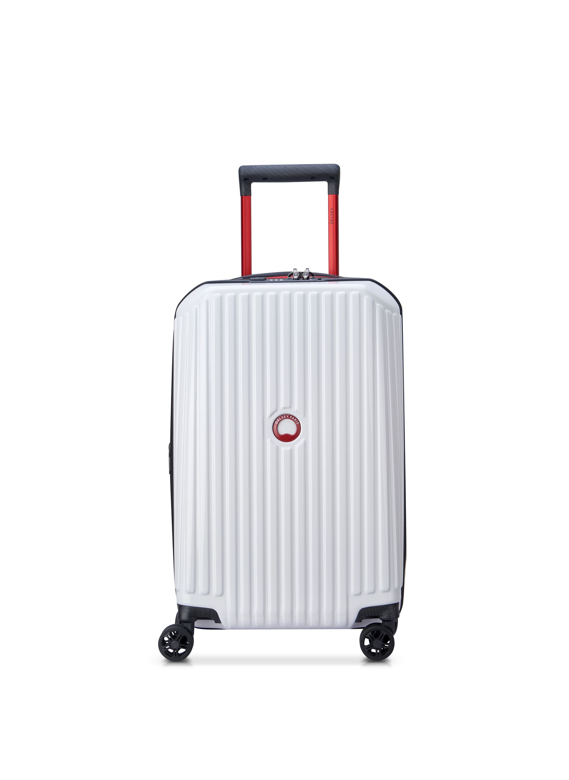 Valise soute rigide taille s - securitime zip DELSEY PARIS Blanc