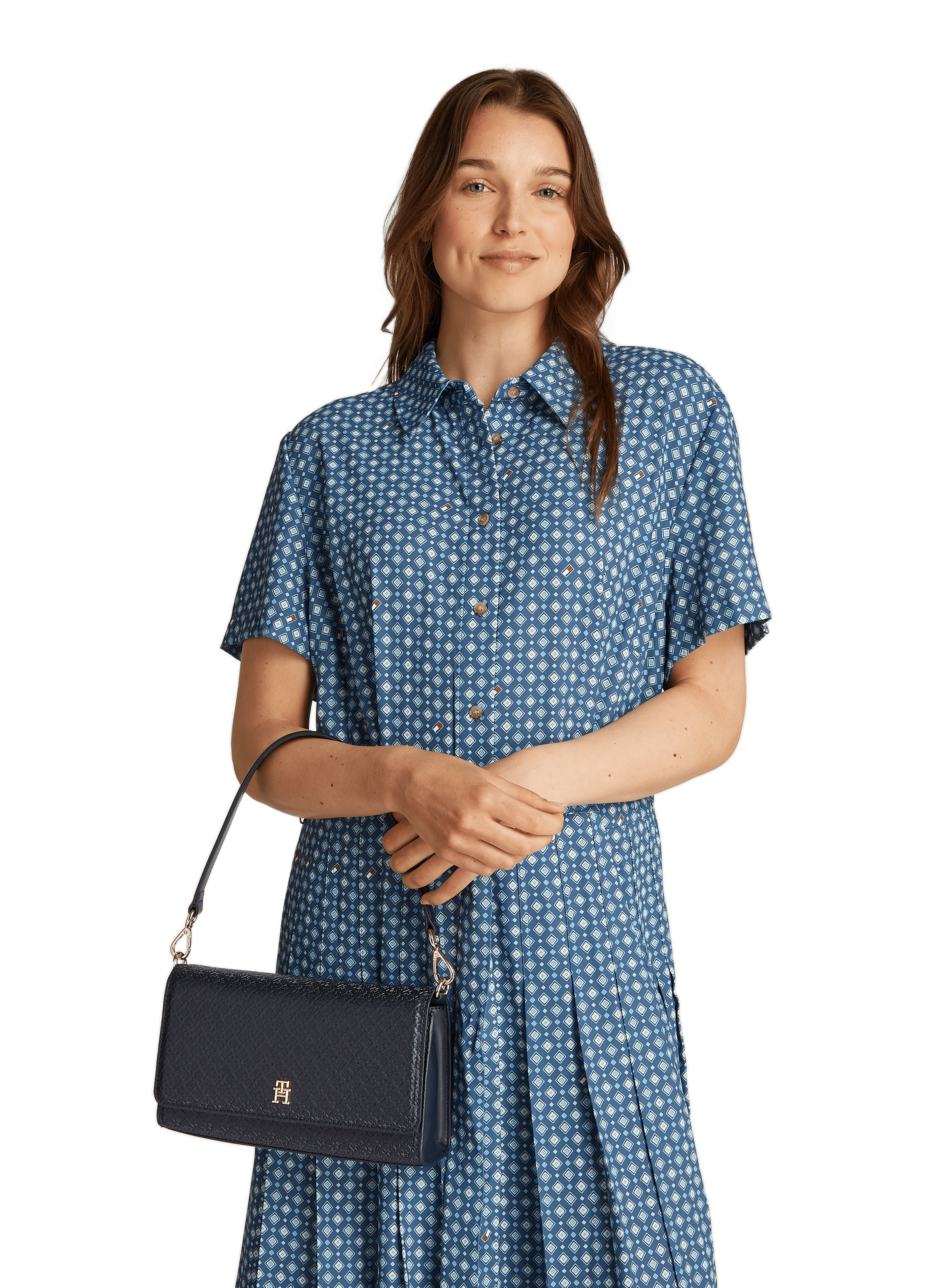 Sac à main texturé TOMMY HILFIGER Bleu