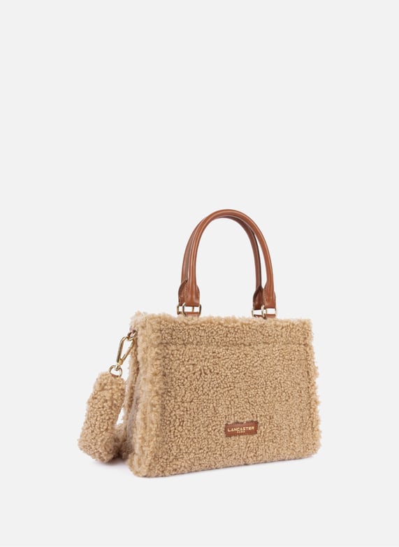 Mini sac cabas main - moumoute | Marron by LANCASTER Mini sac cabas main - moumoute Marron